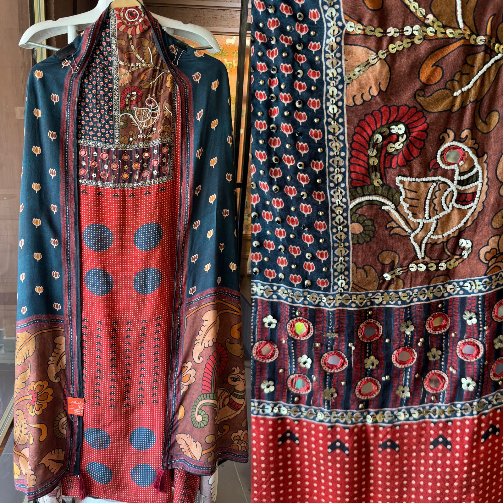 Shop our New collections of AJRAKH PRINTS ON PURE MUSLIN