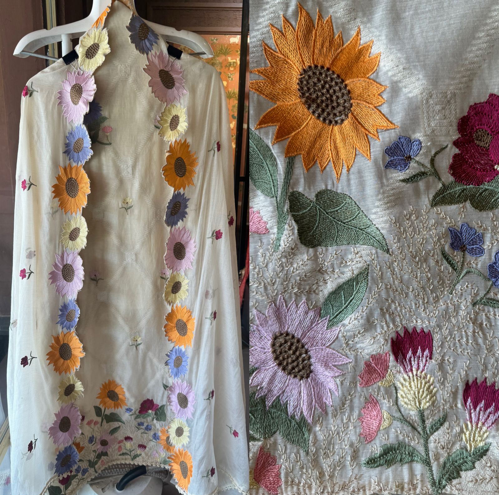 Mul cotton chanderi Unstitched Shirt