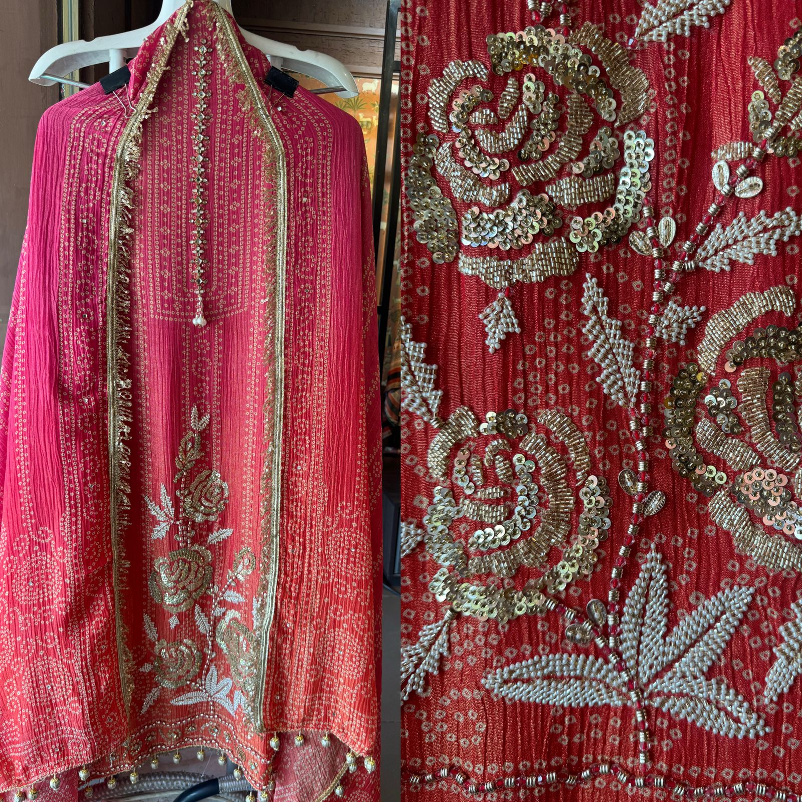 Crushed stretchable Tissue fabric