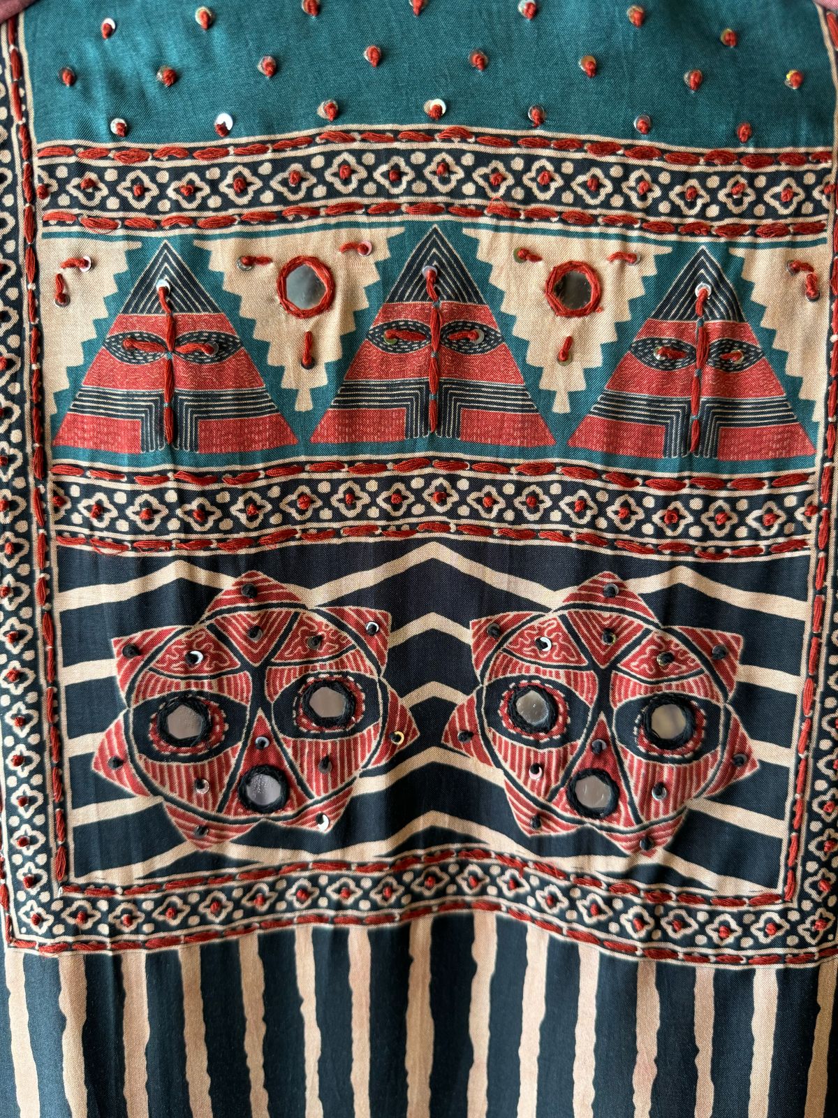 Soft Muslin Block printed Kalamkari print Shirt