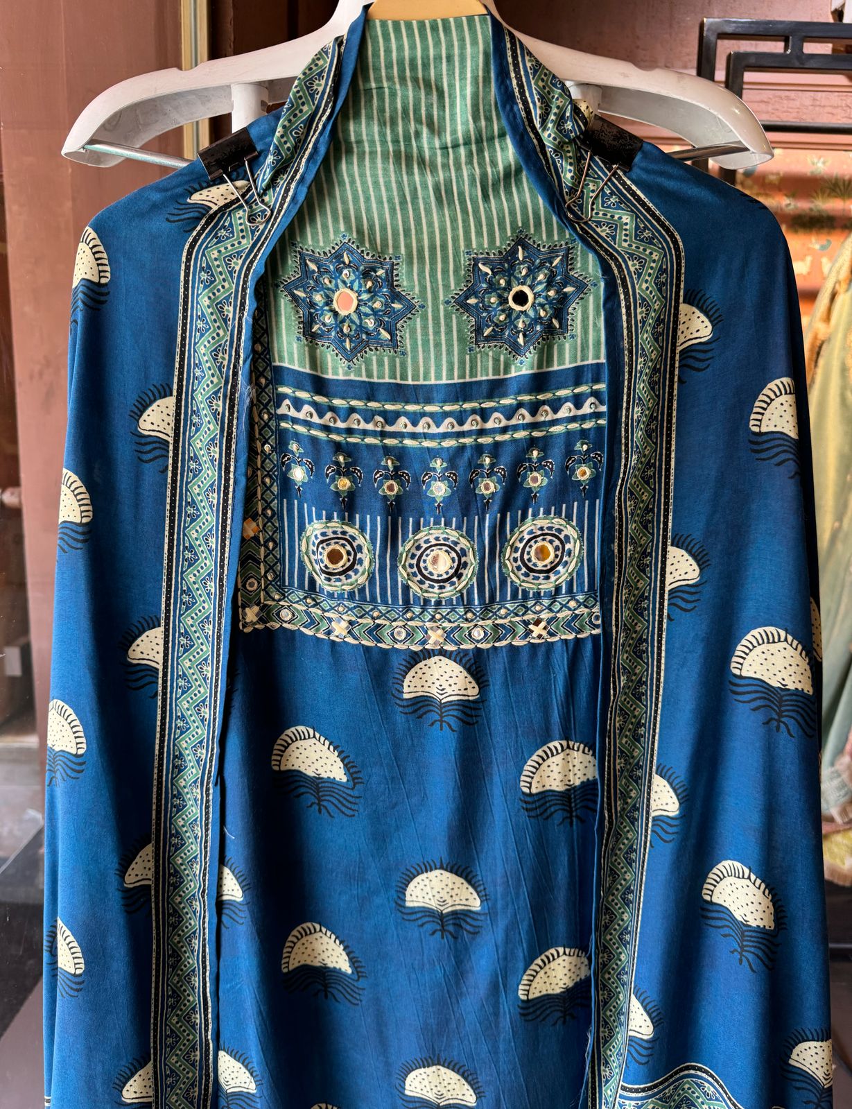 Soft Muslin Block printed Kalamkari print Shirt