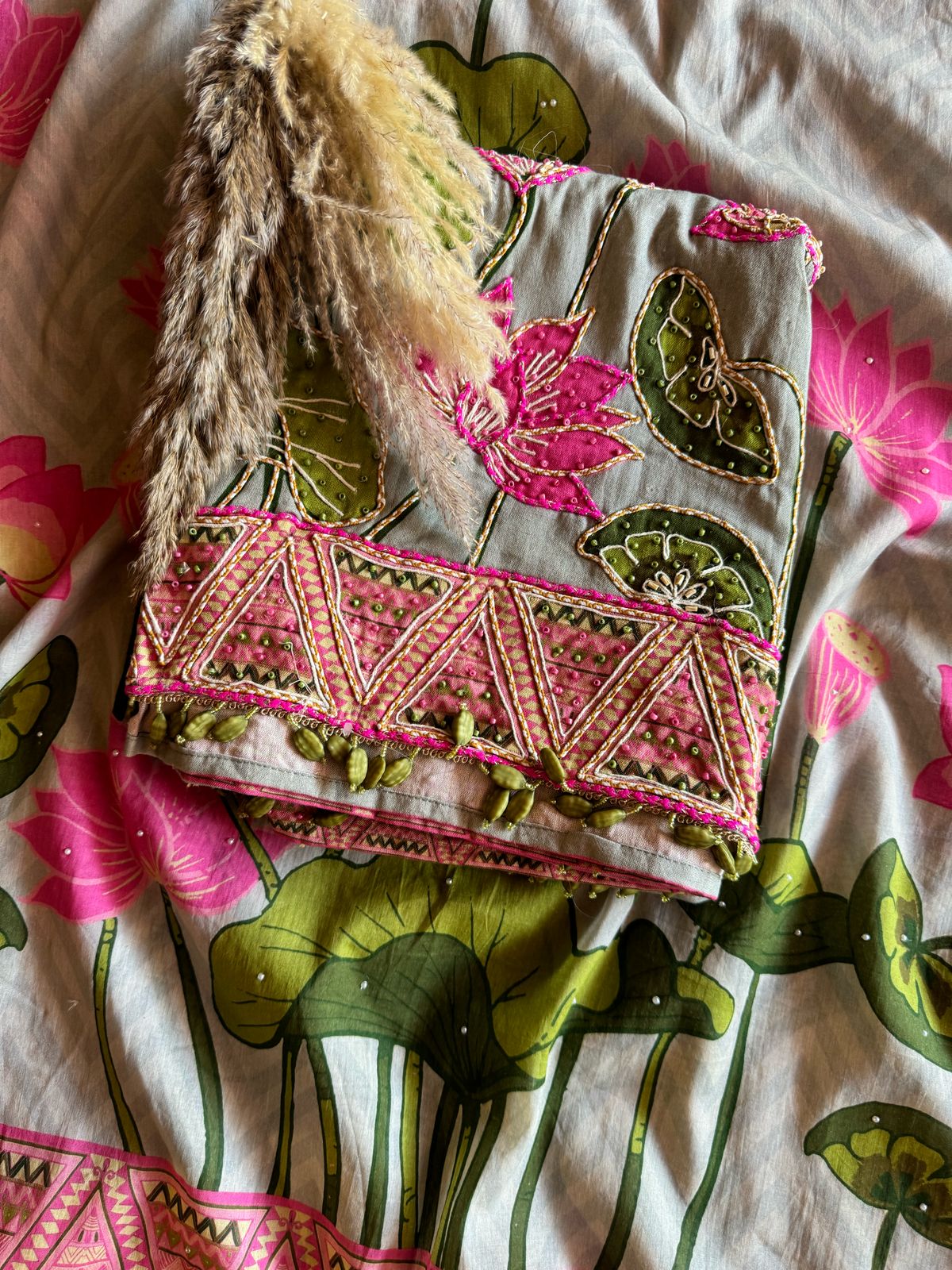 Shop Our Latest Collections this summer on KHAADI COTTON WITH PICHWAI DESIGN