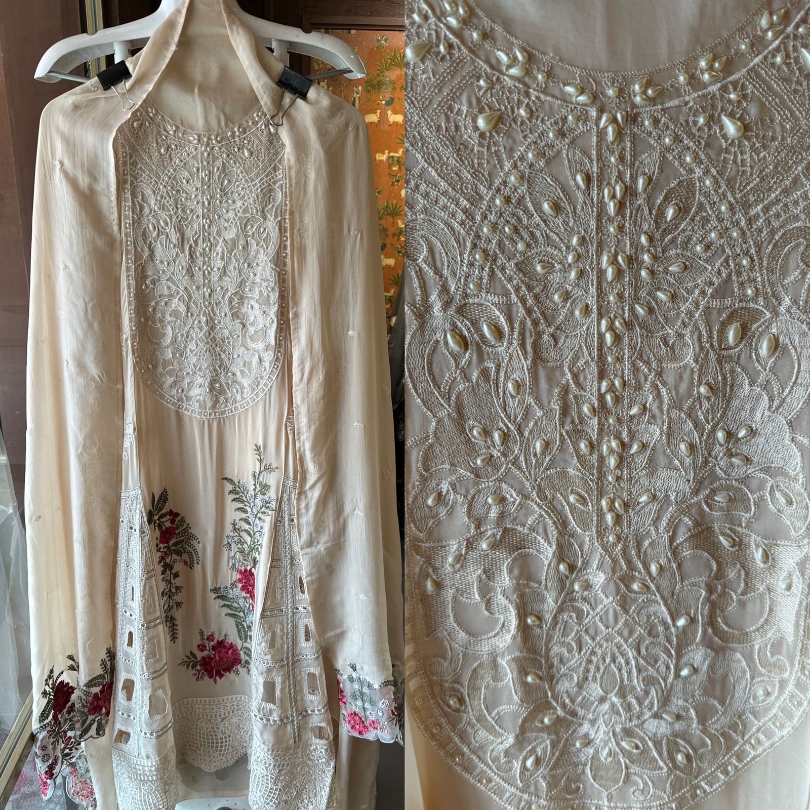 Soft and flowy organza Unstitched shirt