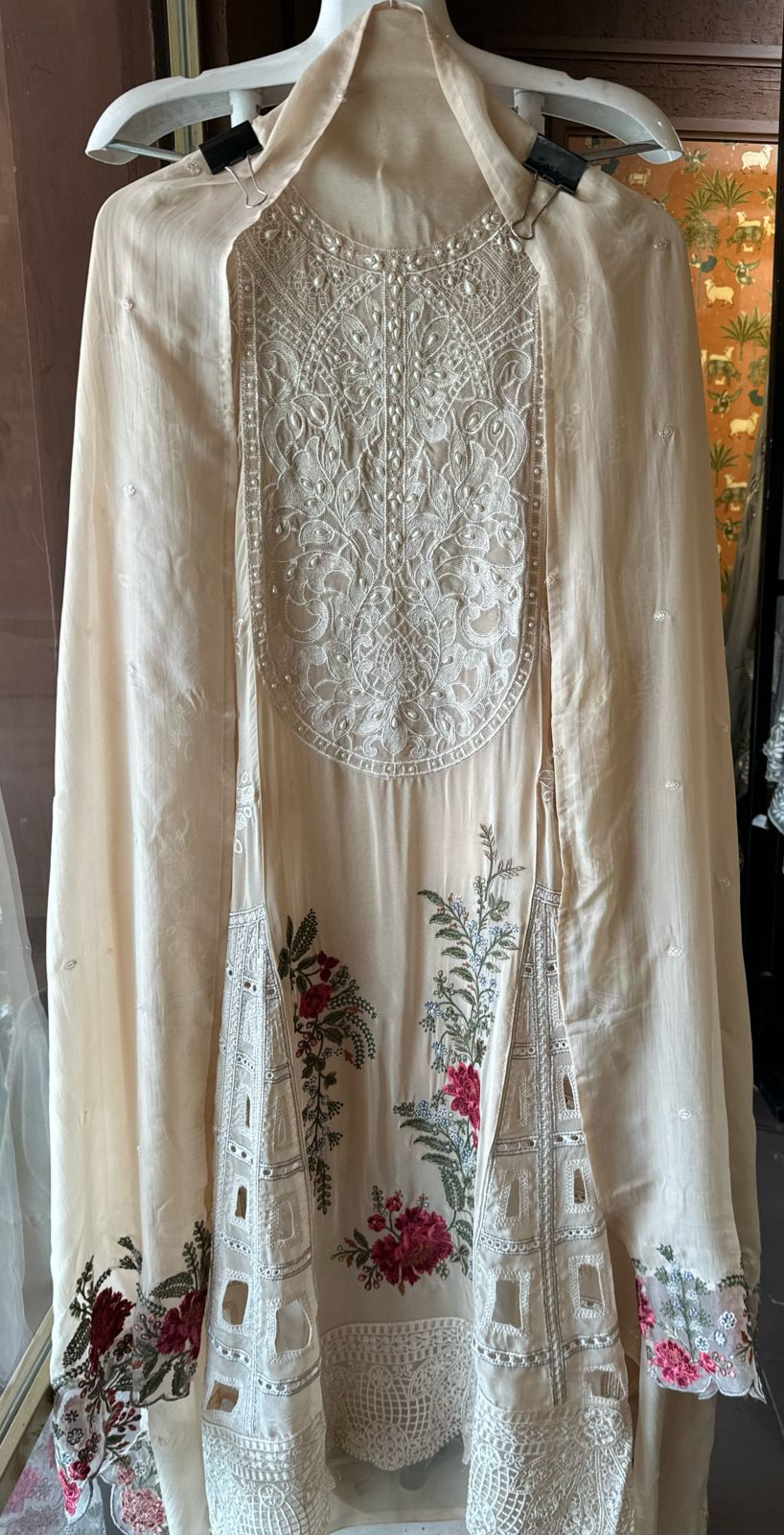 Soft and flowy organza Unstitched shirt