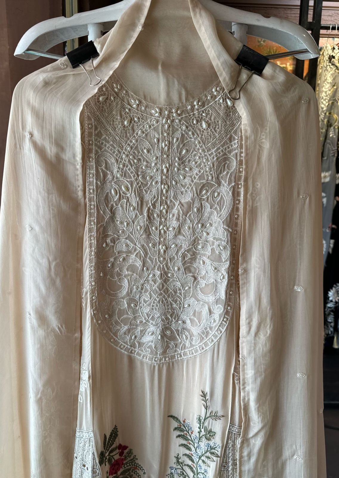 Soft and flowy organza Unstitched shirt