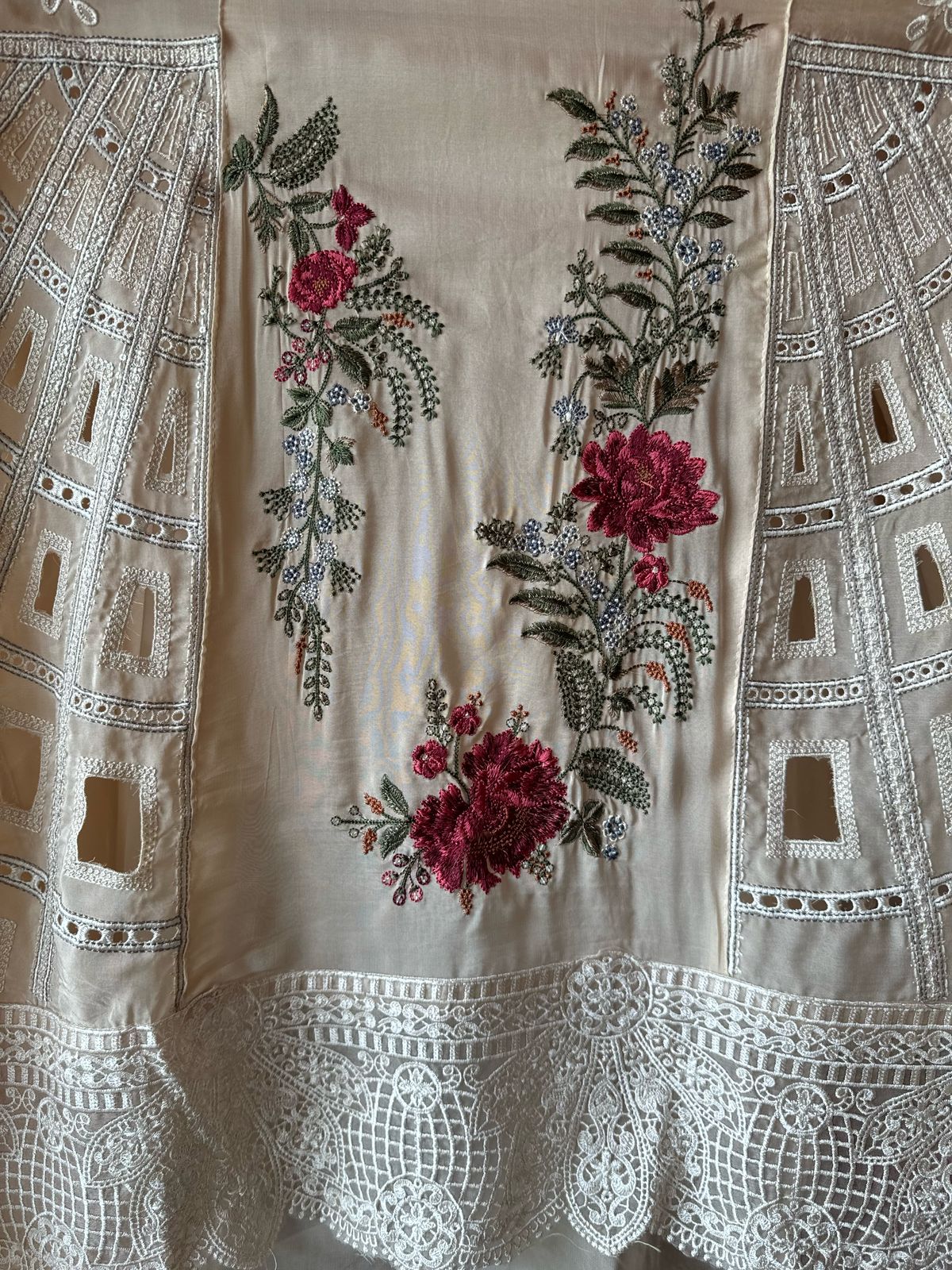 Soft and flowy organza Unstitched shirt