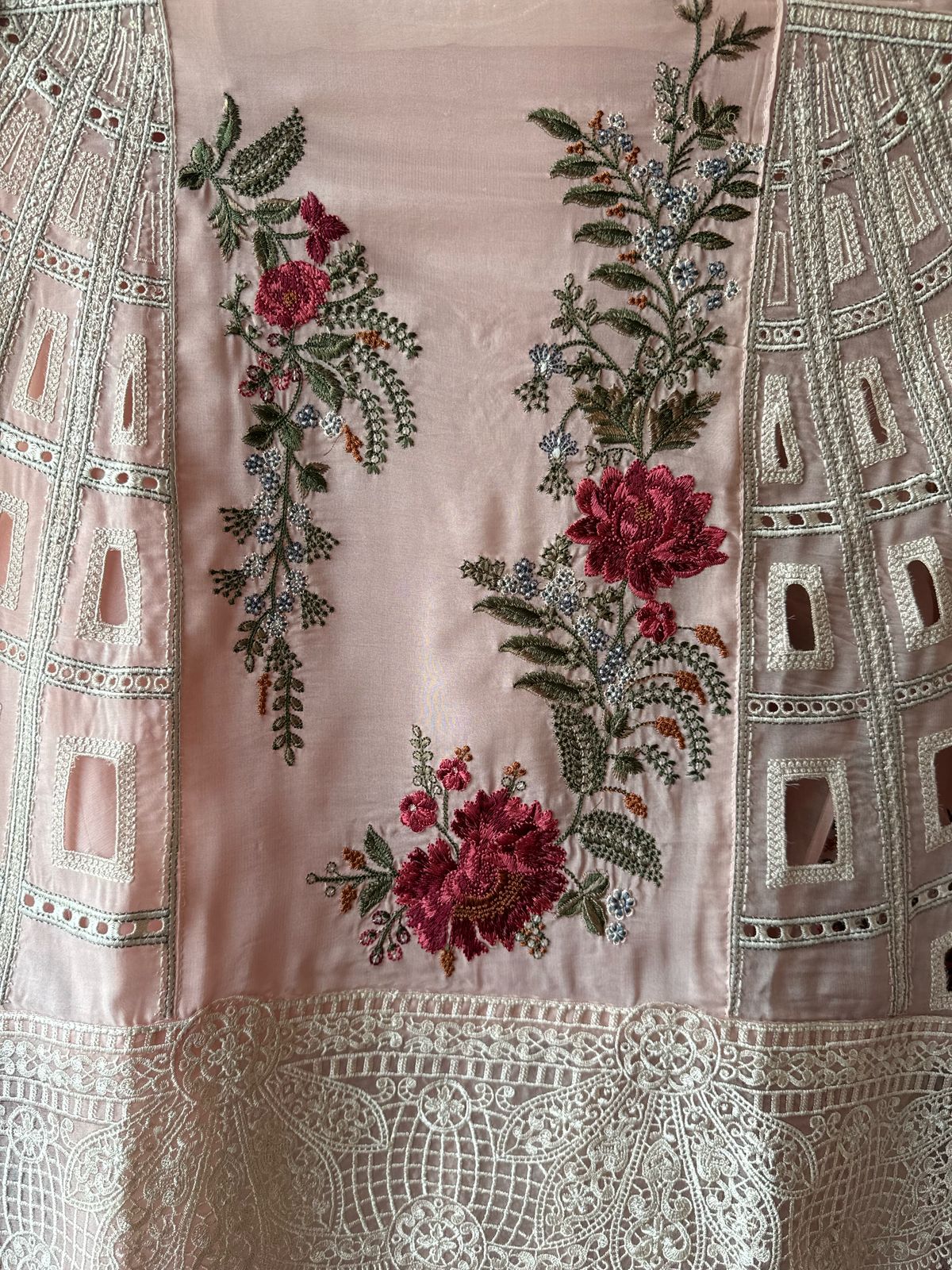 Soft and flowy organza Unstitched shirt