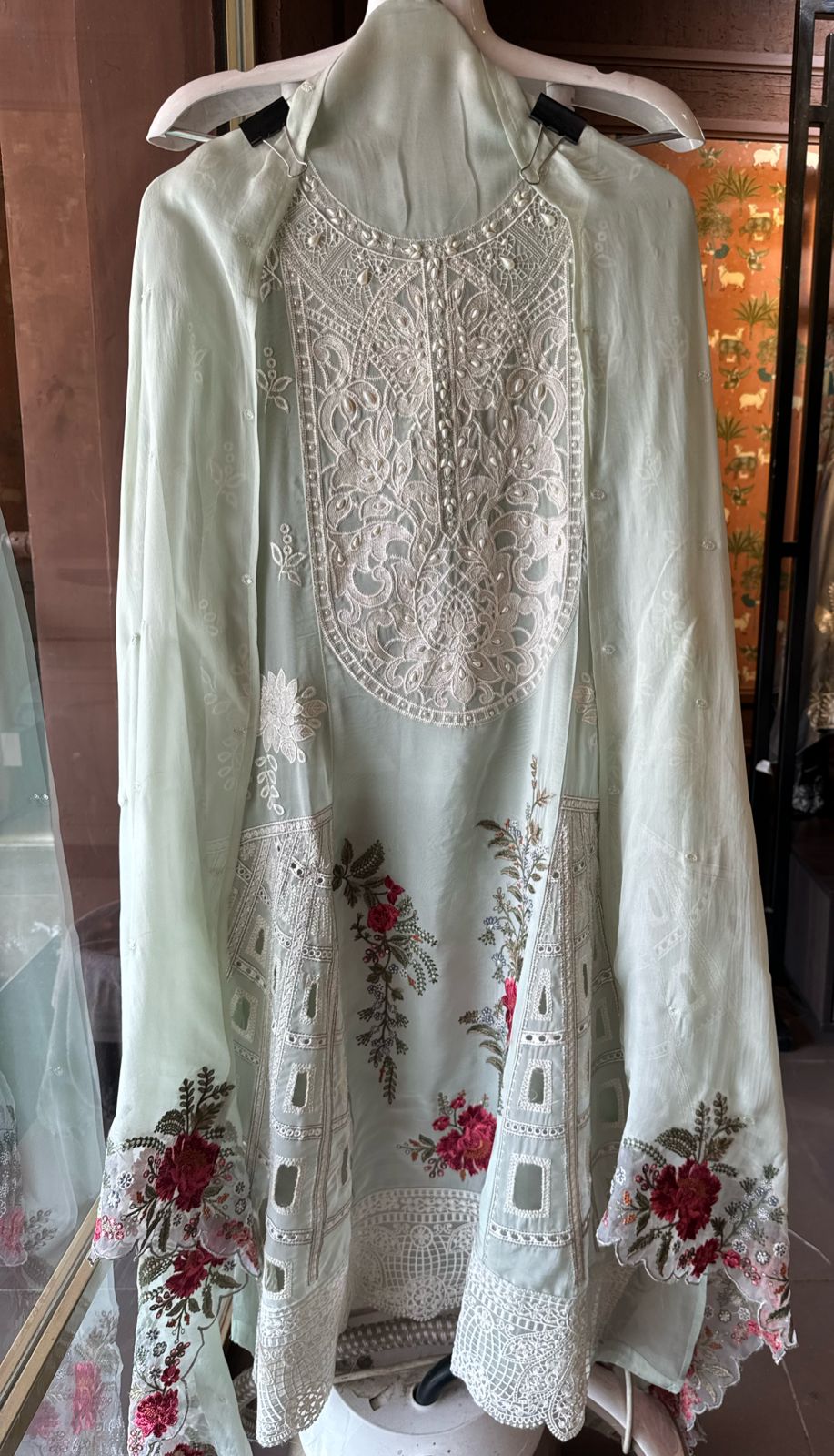 Soft and flowy organza Unstitched shirt