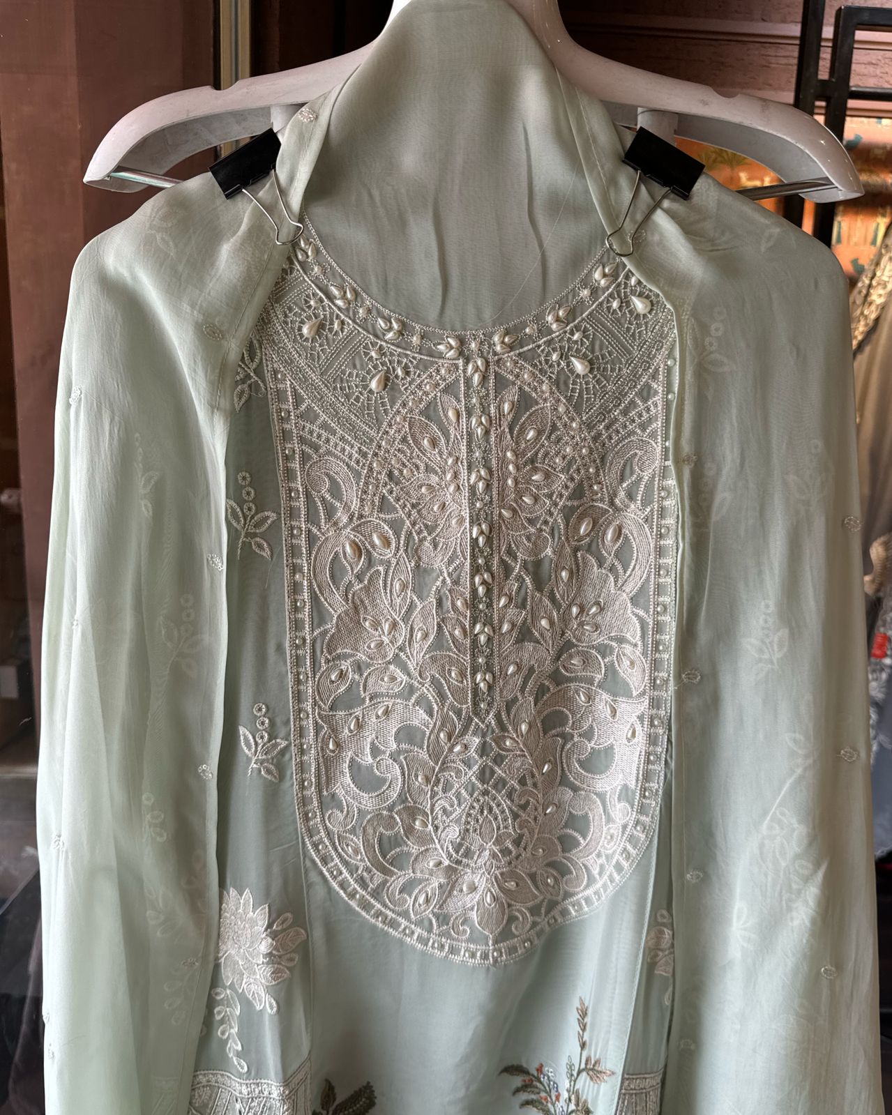 Soft and flowy organza Unstitched shirt