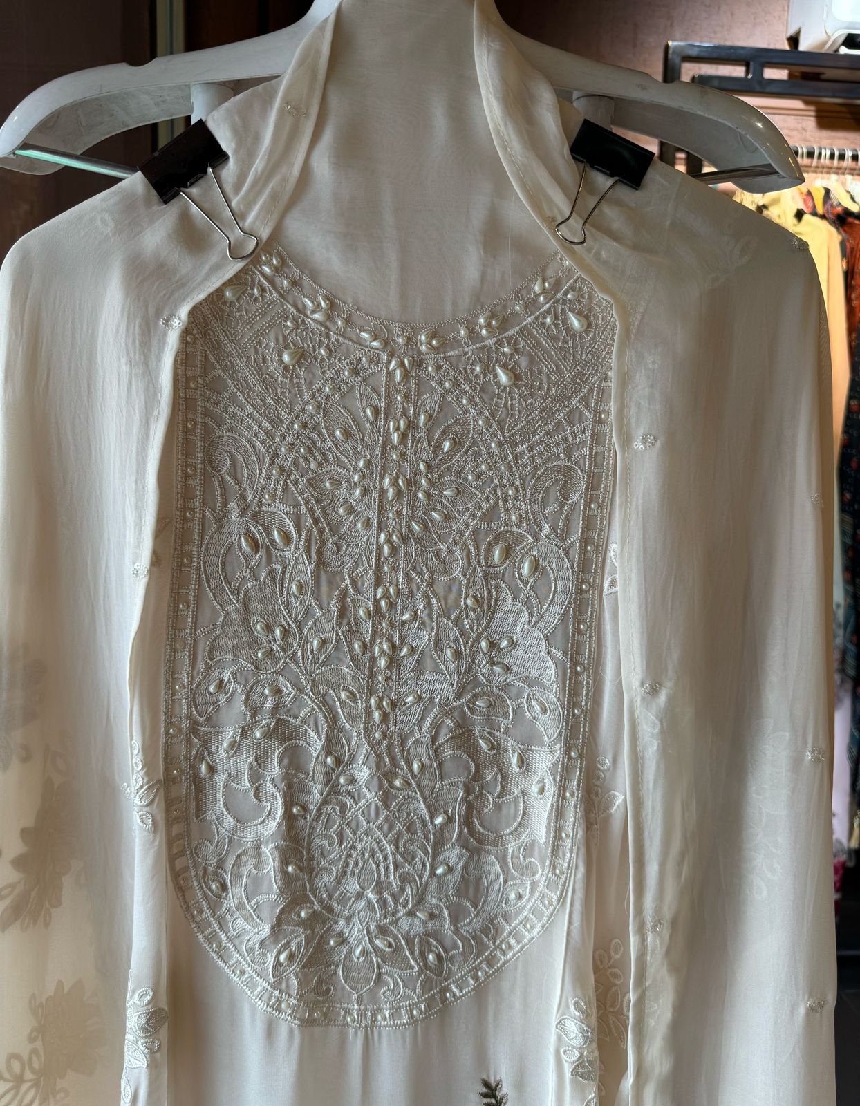 Soft and flowy organza Unstitched shirt