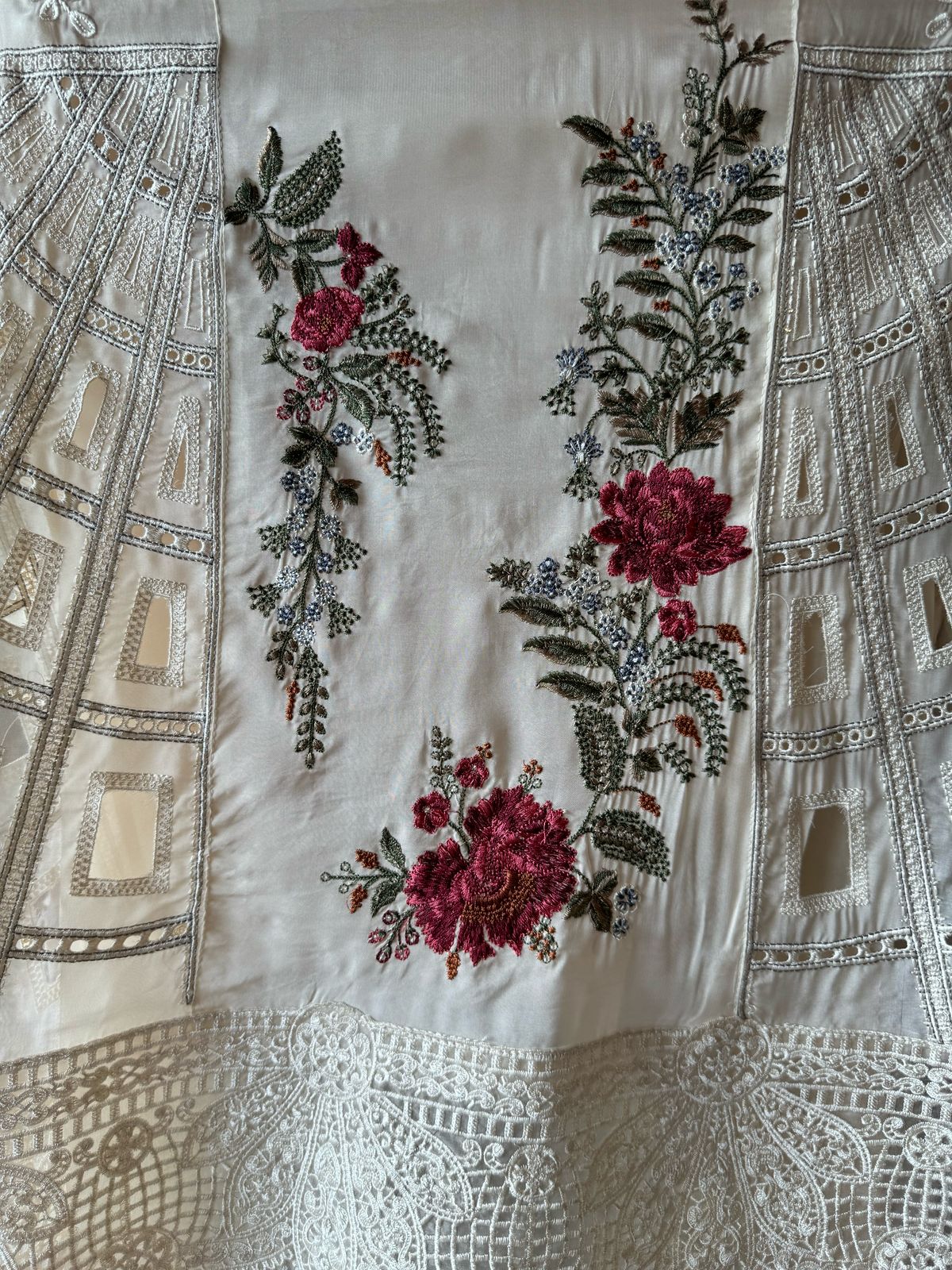 Soft and flowy organza Unstitched shirt