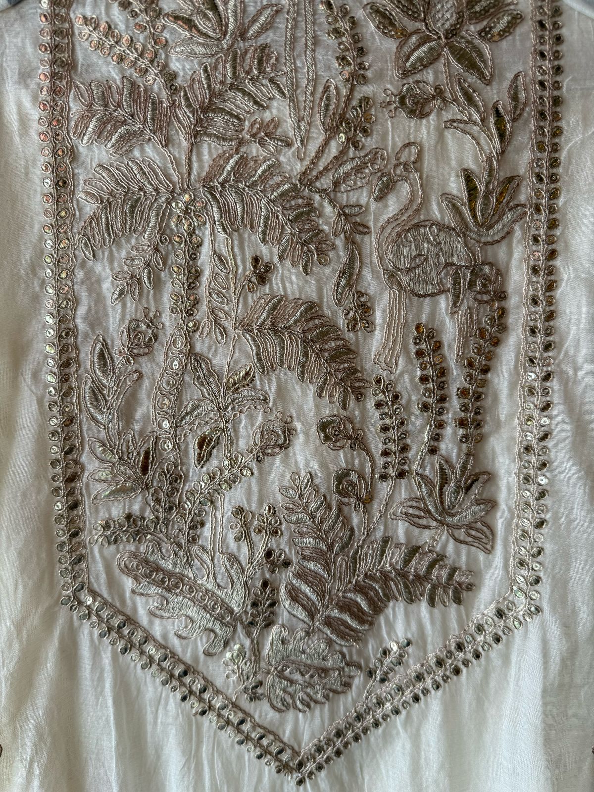 Shop Our latest Mul Chanderi Articles with pitta work