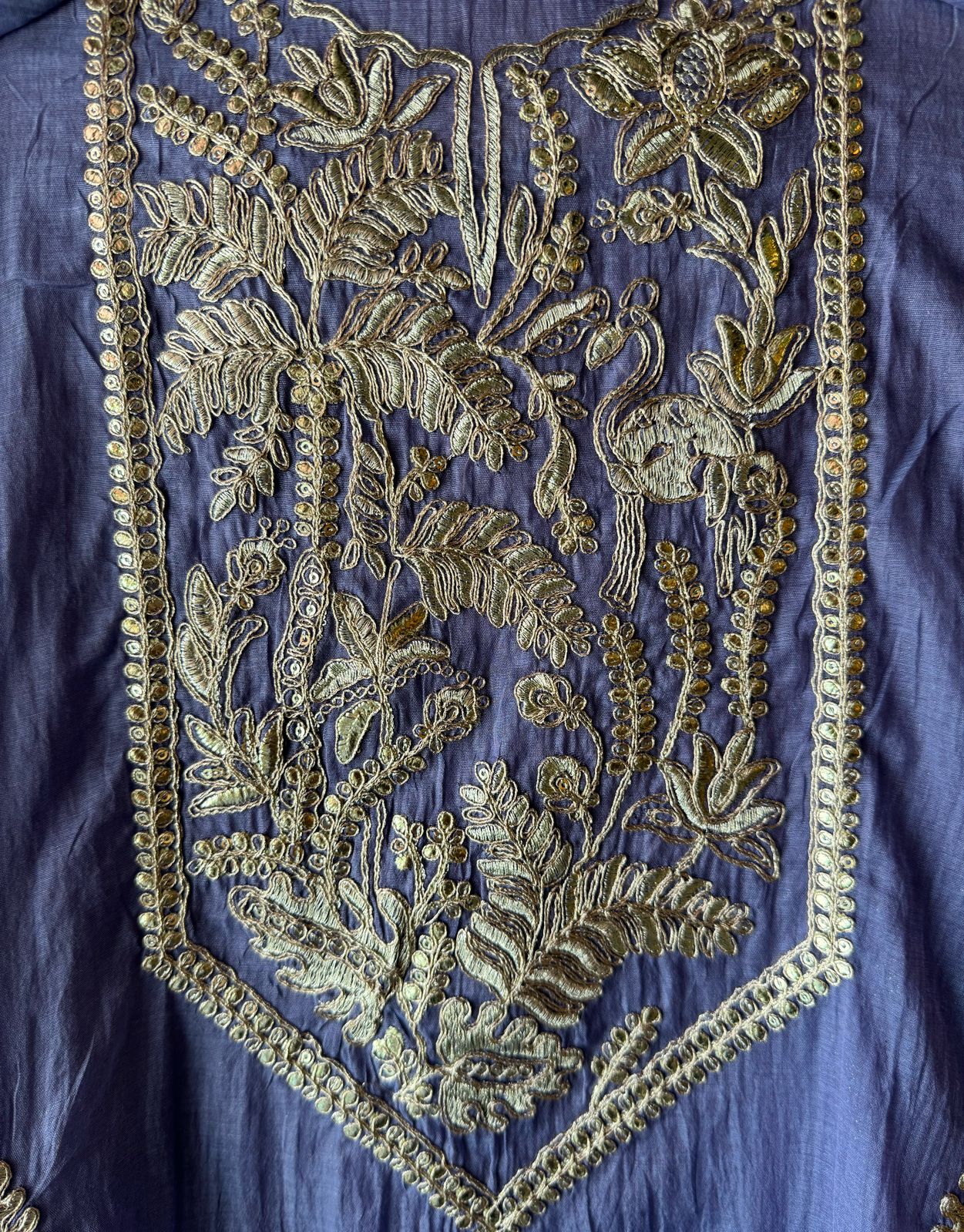 Shop Our latest Mul Chanderi Articles with pitta work