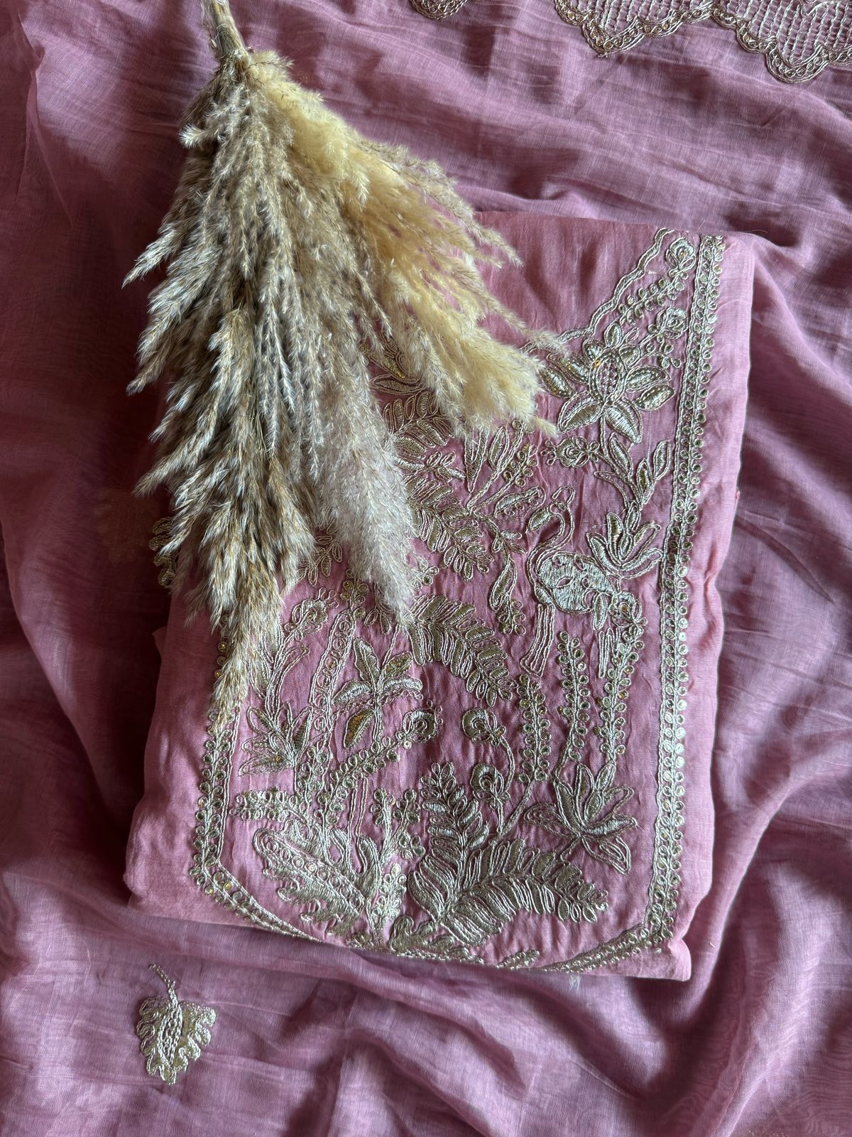 Shop Our latest Mul Chanderi Articles with pitta work