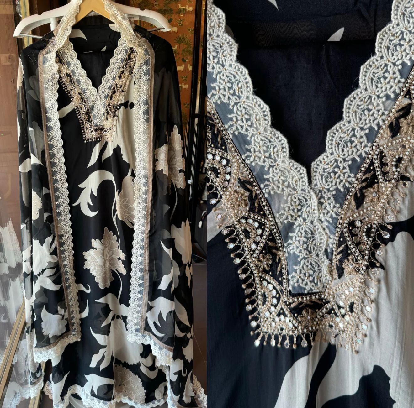 Organza digital printed Shirt