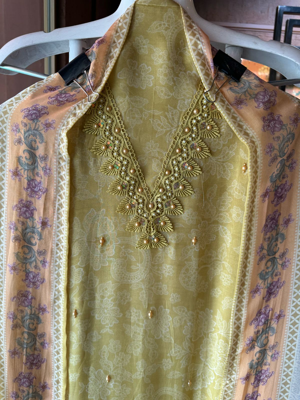 Soft organza Unstitched suit