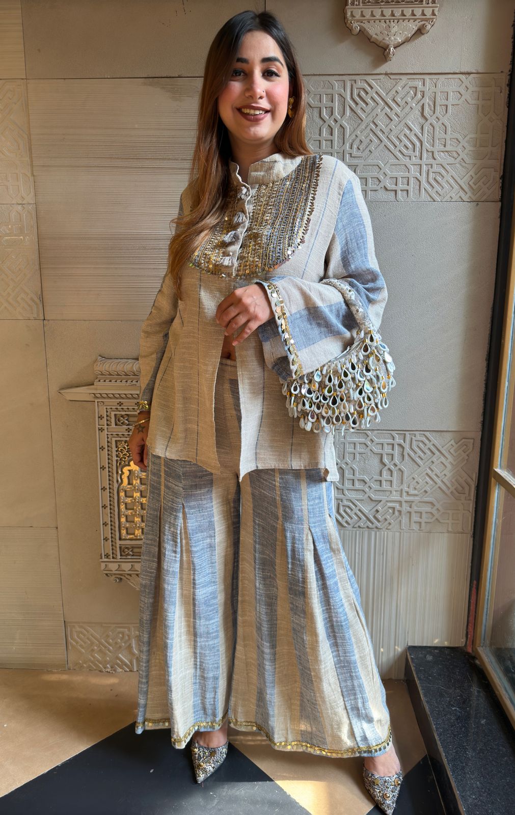 Cotton Jute Stitched coord set