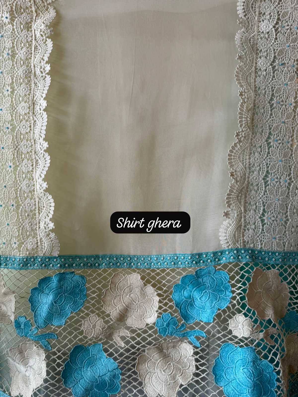 Pure soft organza  unstitched Suit