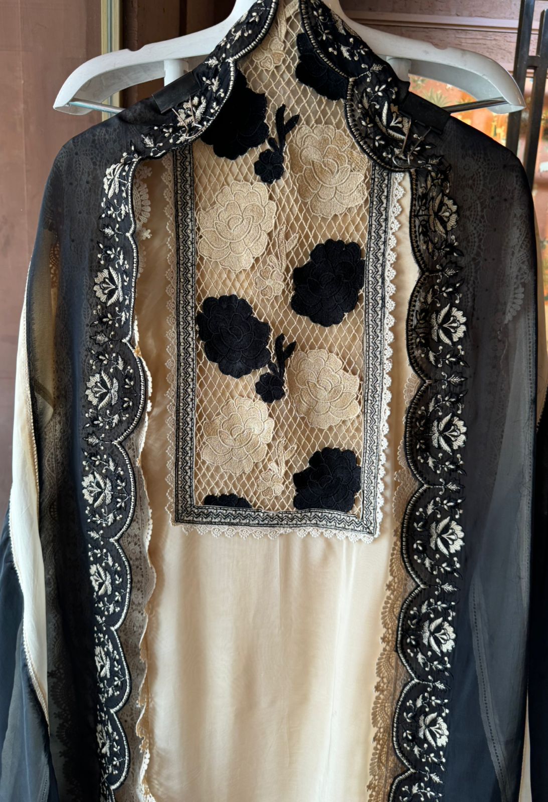 Pure soft organza  unstitched Suit