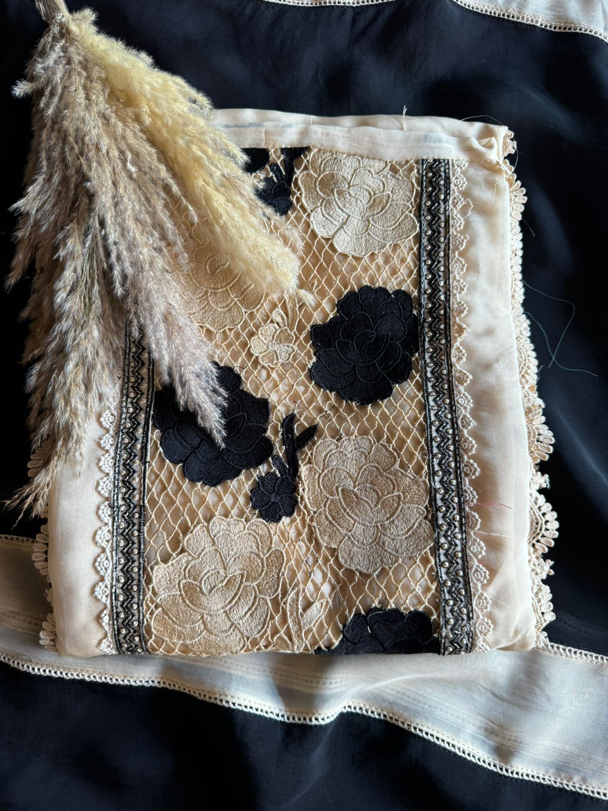 Pure soft organza  unstitched Suit