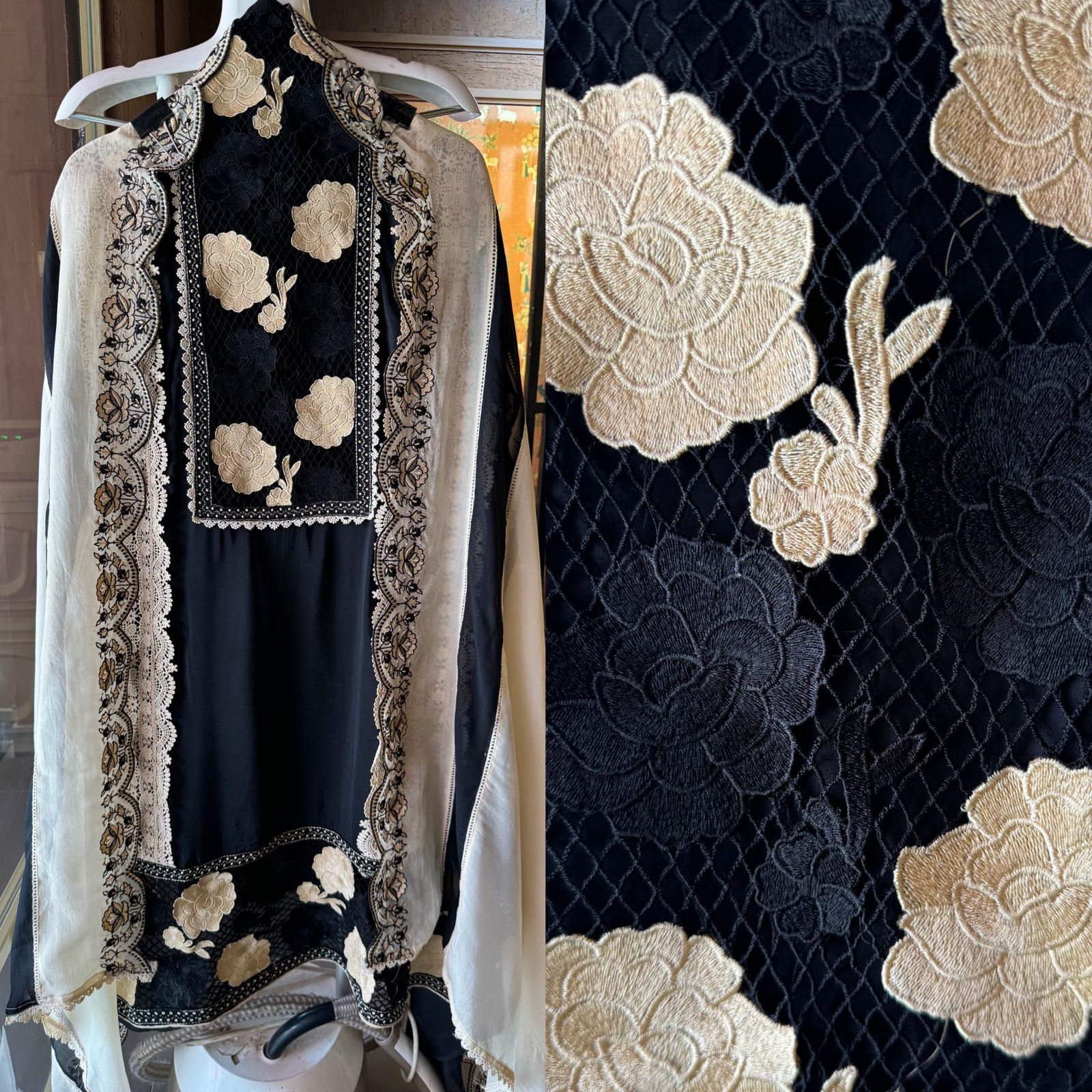 Pure soft organza  unstitched Suit