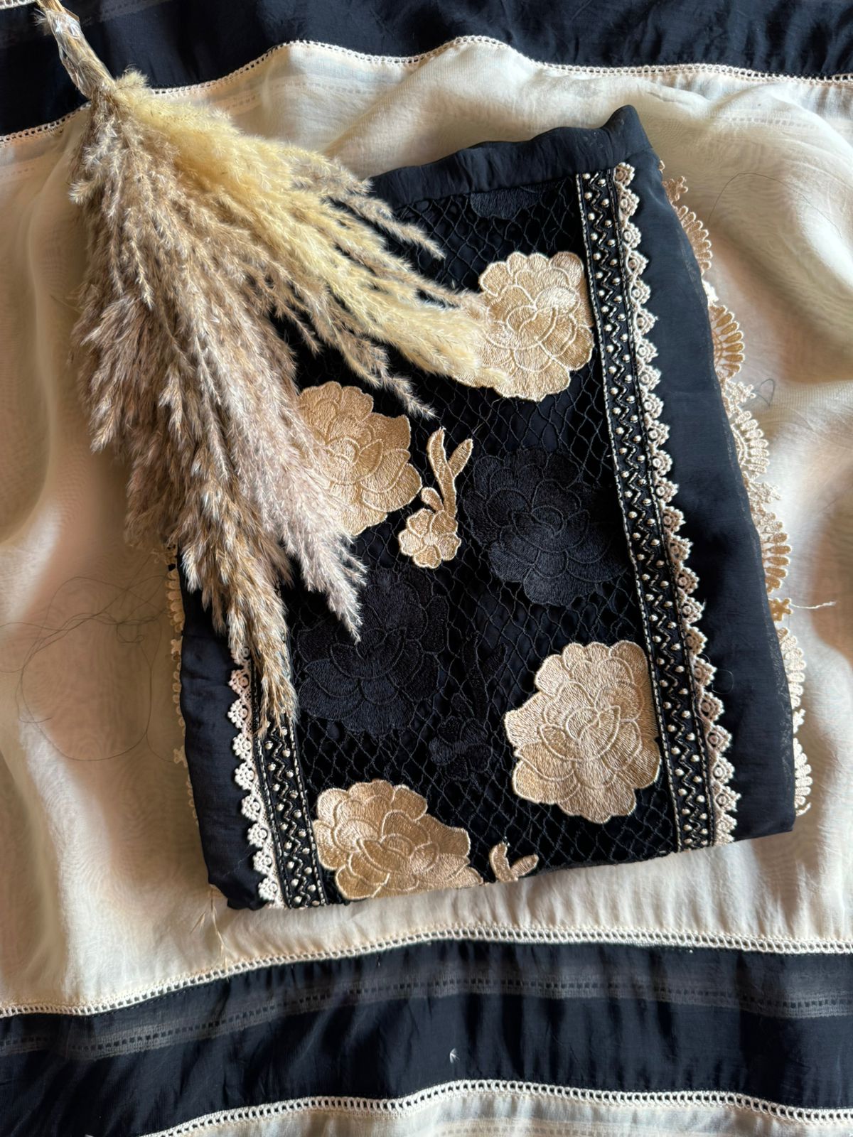 Pure soft organza  unstitched Suit