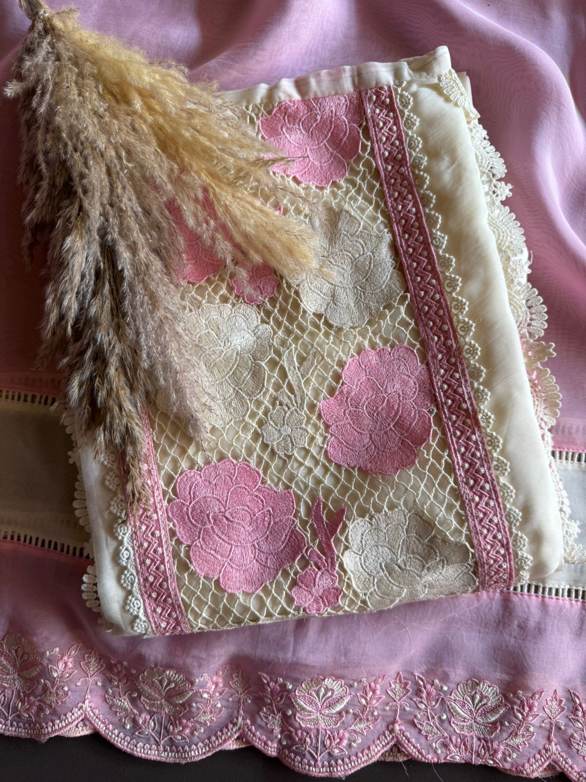 Pure soft organza  unstitched Suit