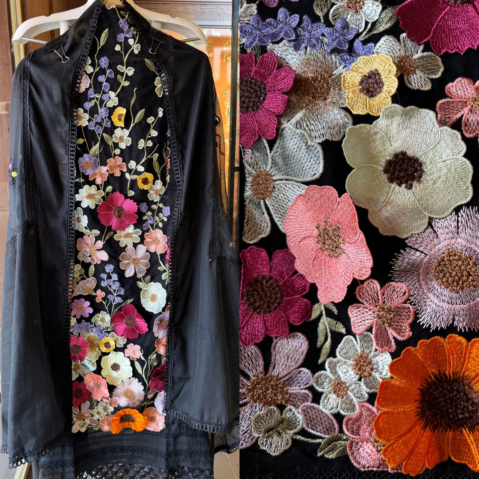 3D Multi coloured flower Designer front