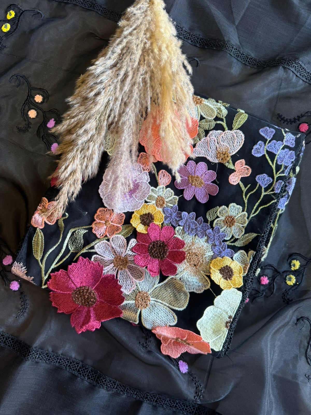 3D Multi coloured flower Designer front