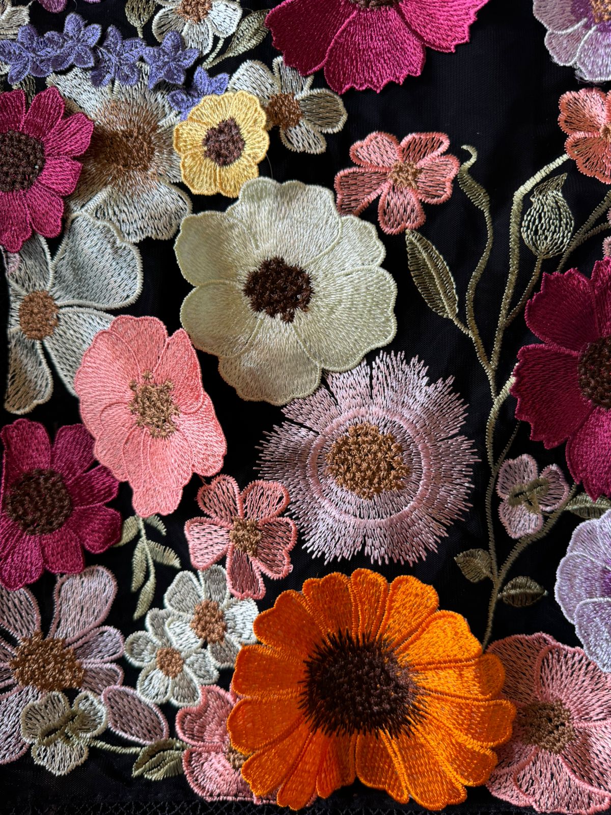 3D Multi coloured flower Designer front