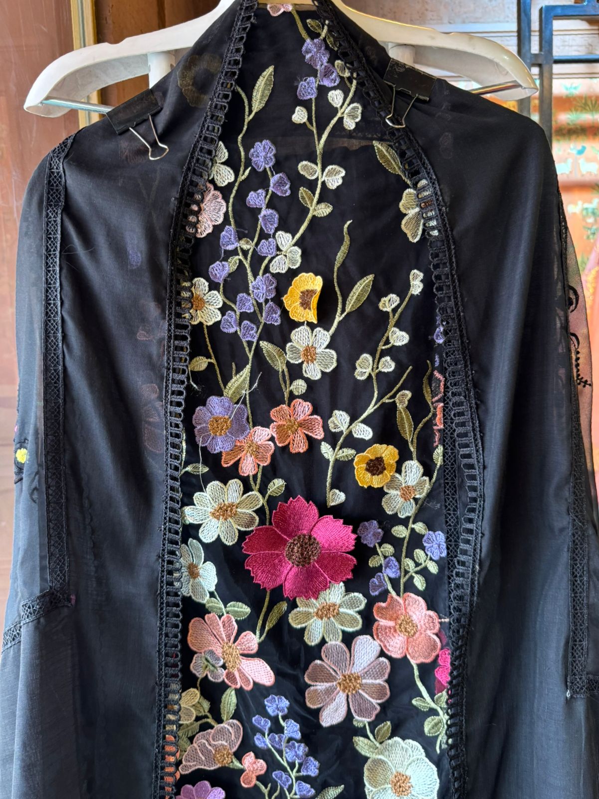 3D Multi coloured flower Designer front