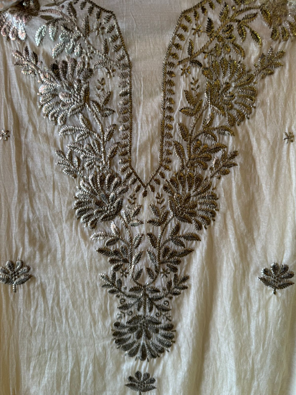 Shop Our latest Mul Chanderi Articles with pitta work