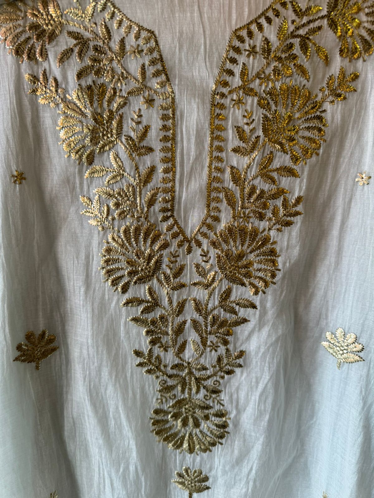 Shop Our latest Mul Chanderi Articles with pitta work