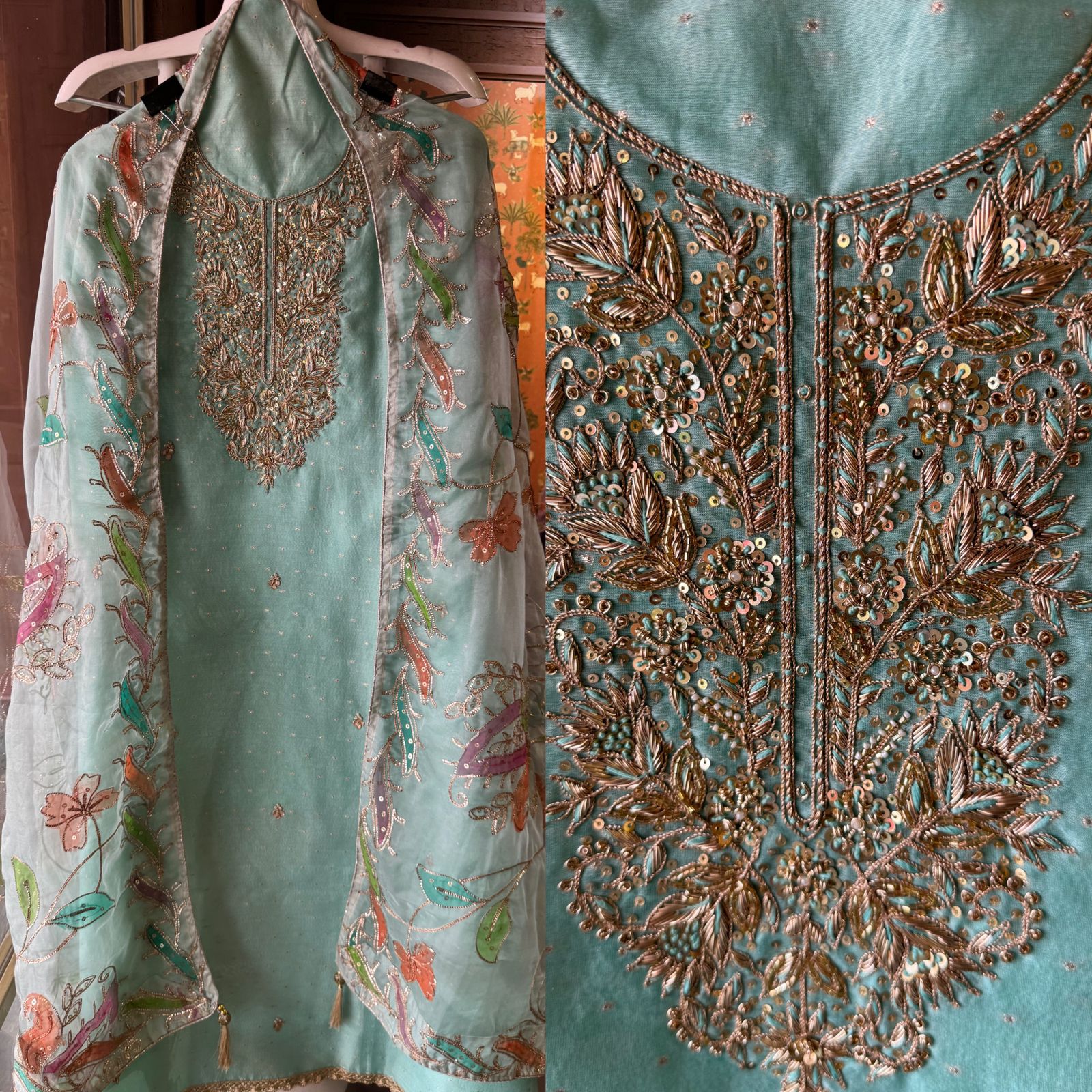 Pure chanderi Unstitched Shirt