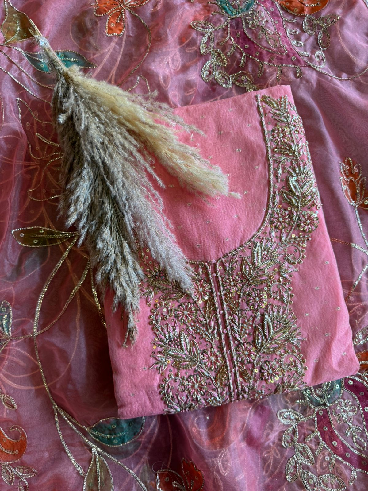 Pure chanderi Unstitched Shirt