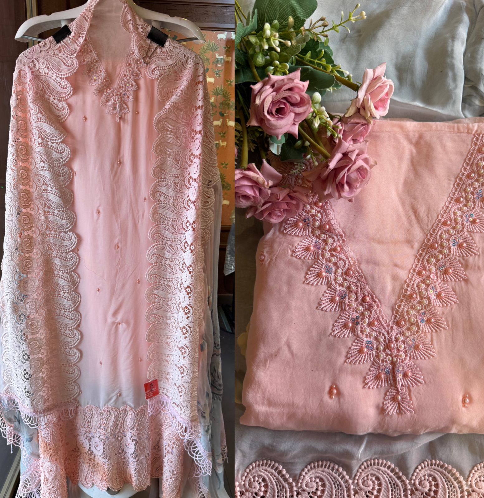 Soft organza Unstitched suit