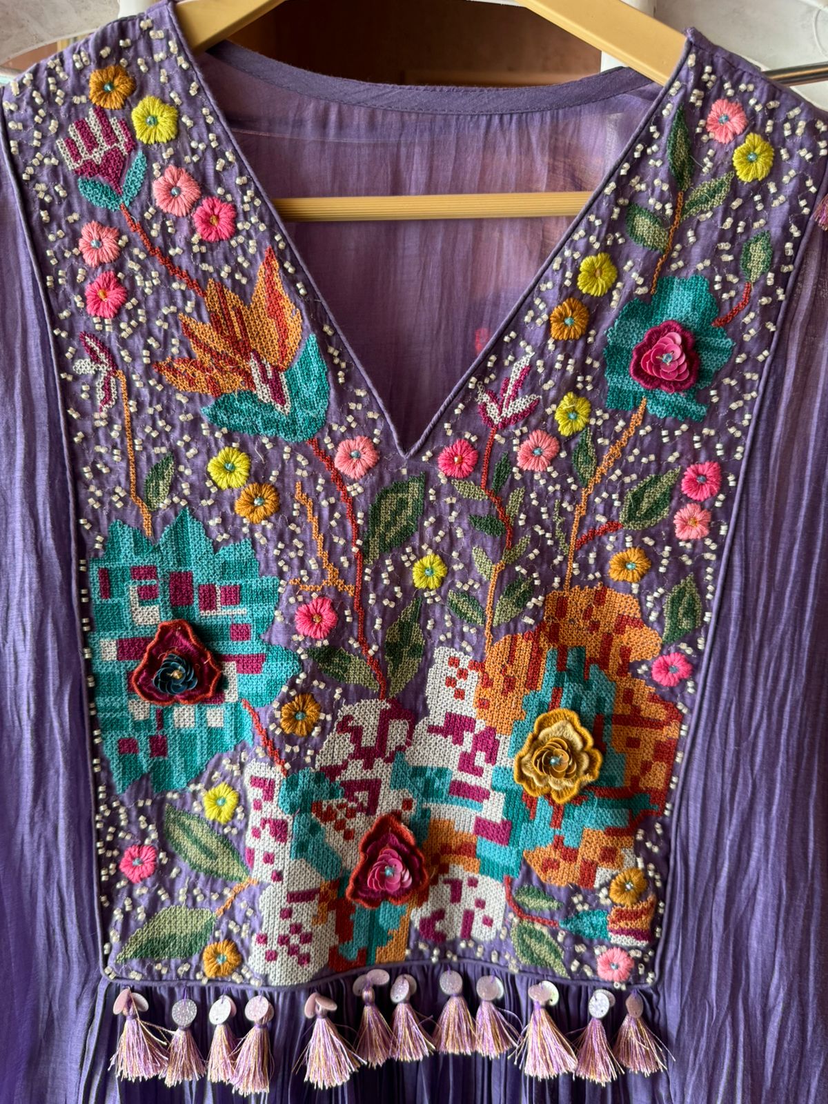 Pure Mul chanderi Pleated designer suit