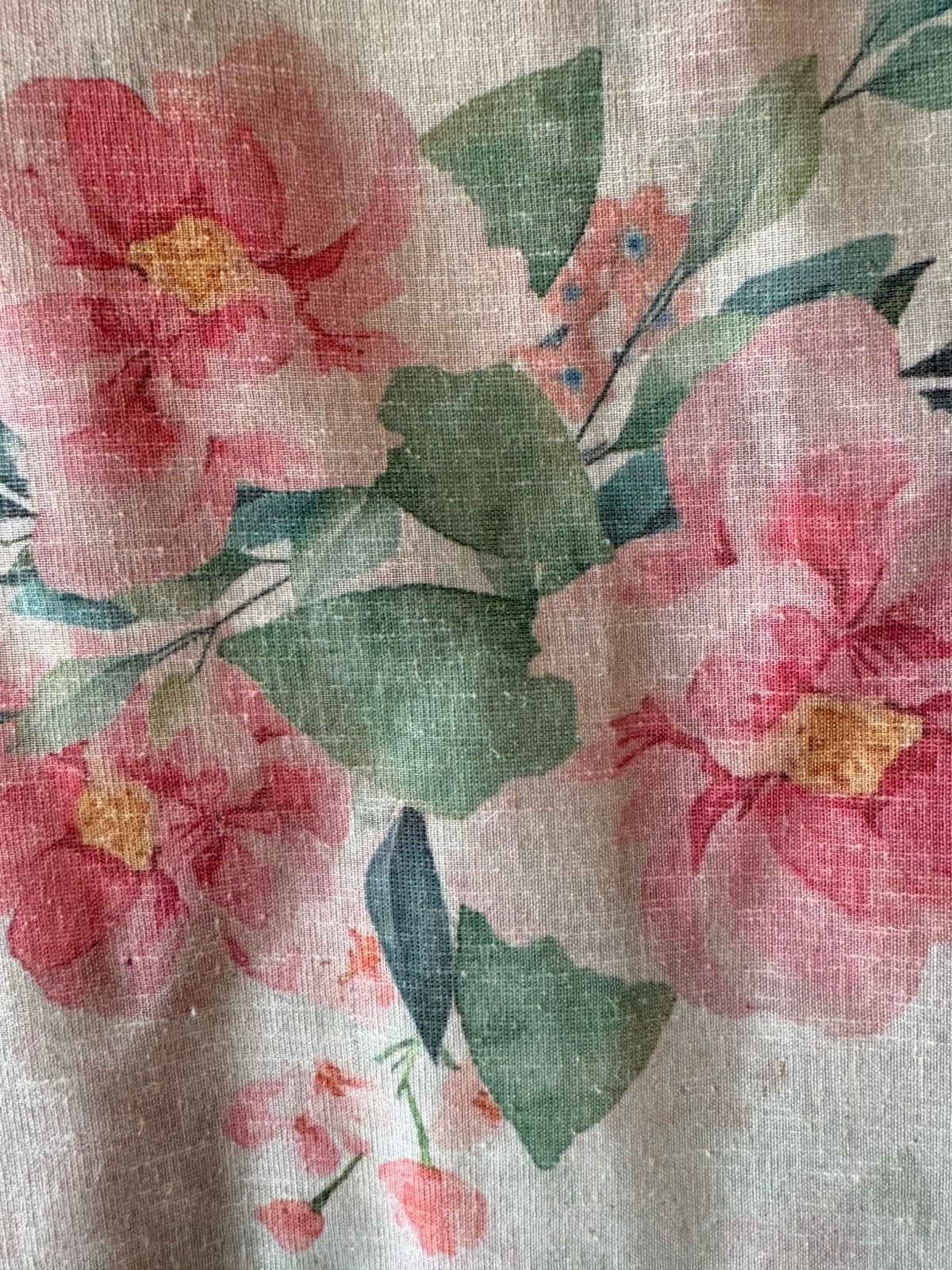 Cotton linen floral digital printed shirt