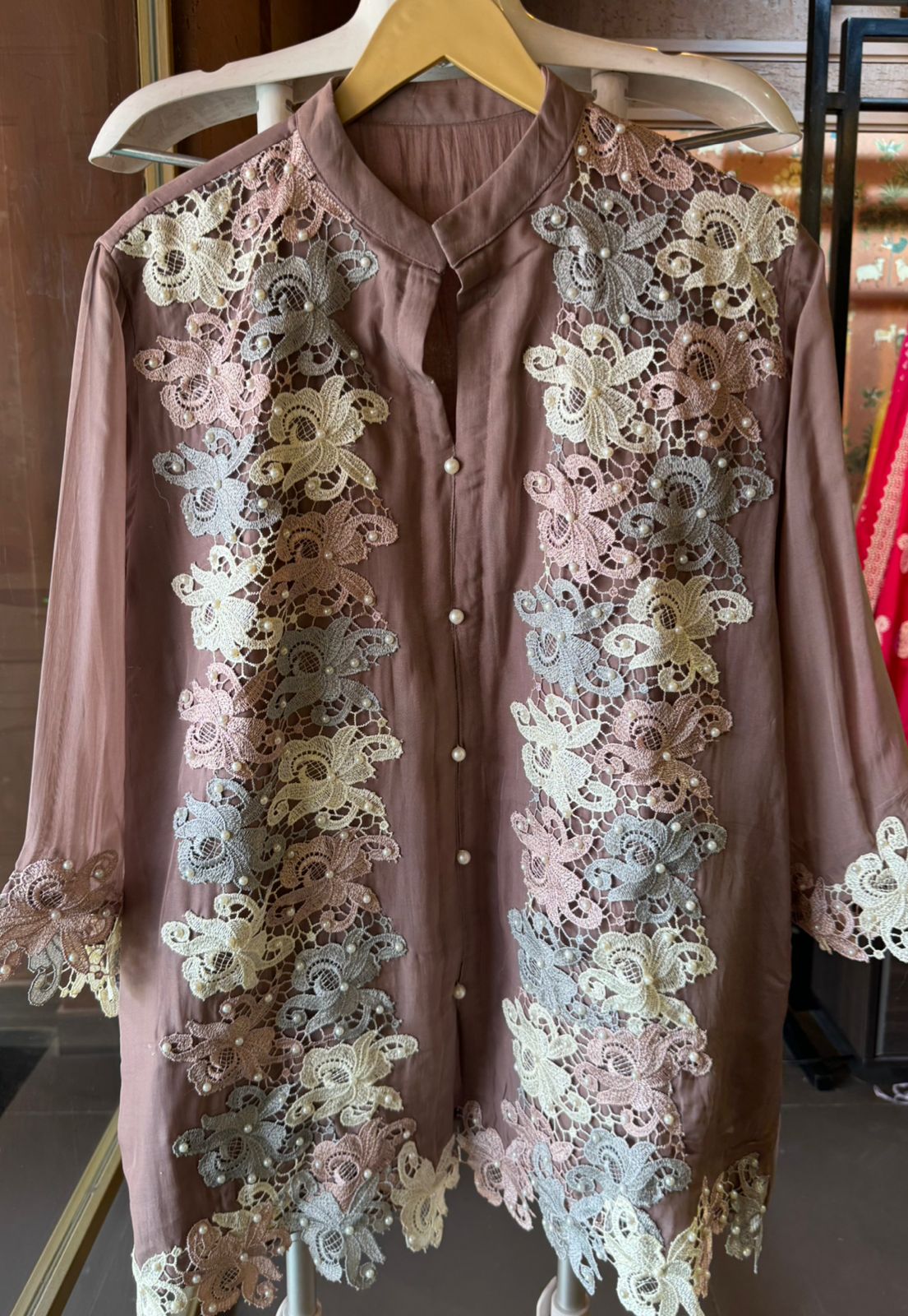 Soft organza COORD set with Beautiful lace