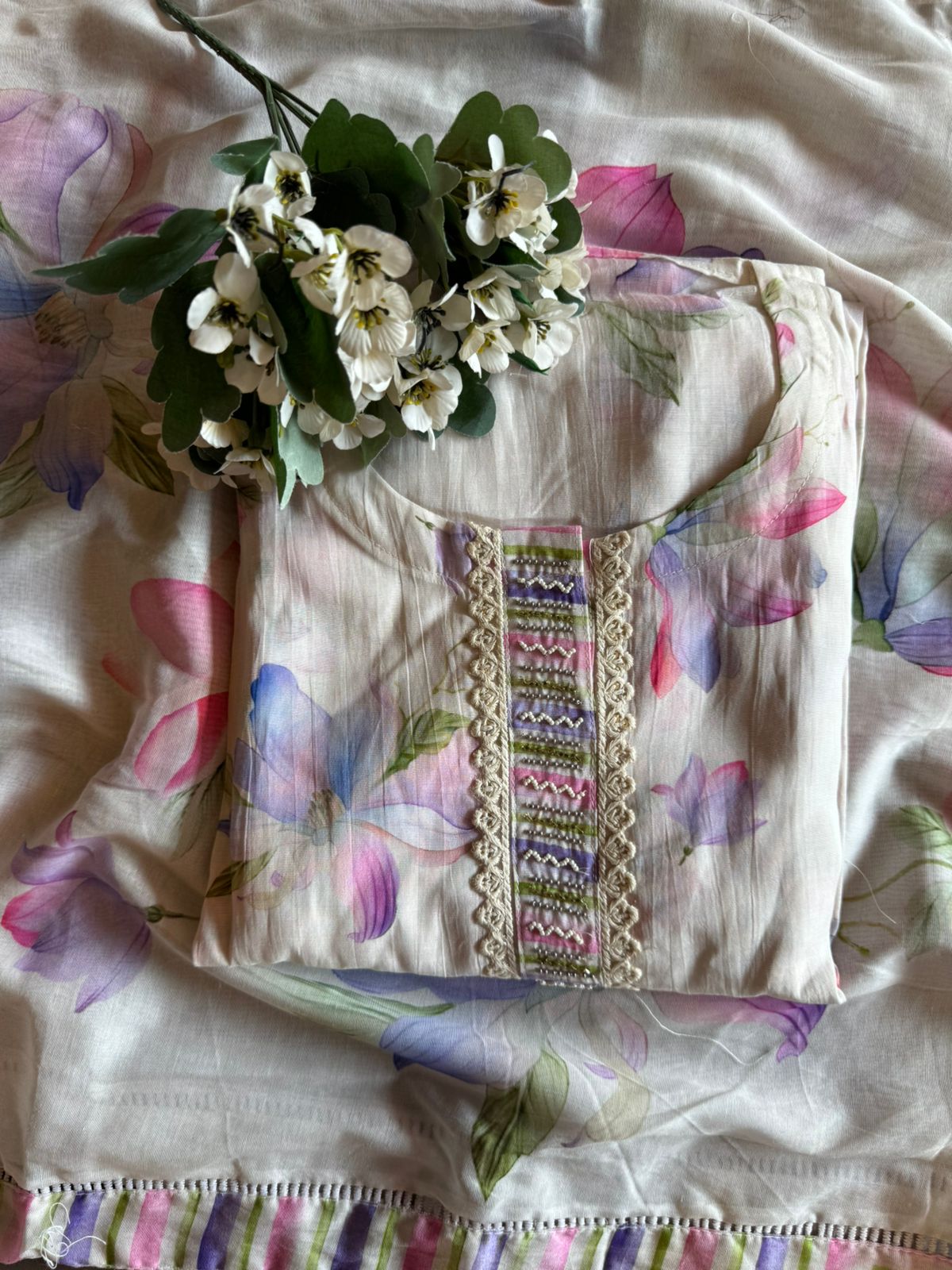 Shop New Digital prints on Mul chanderi this summer season