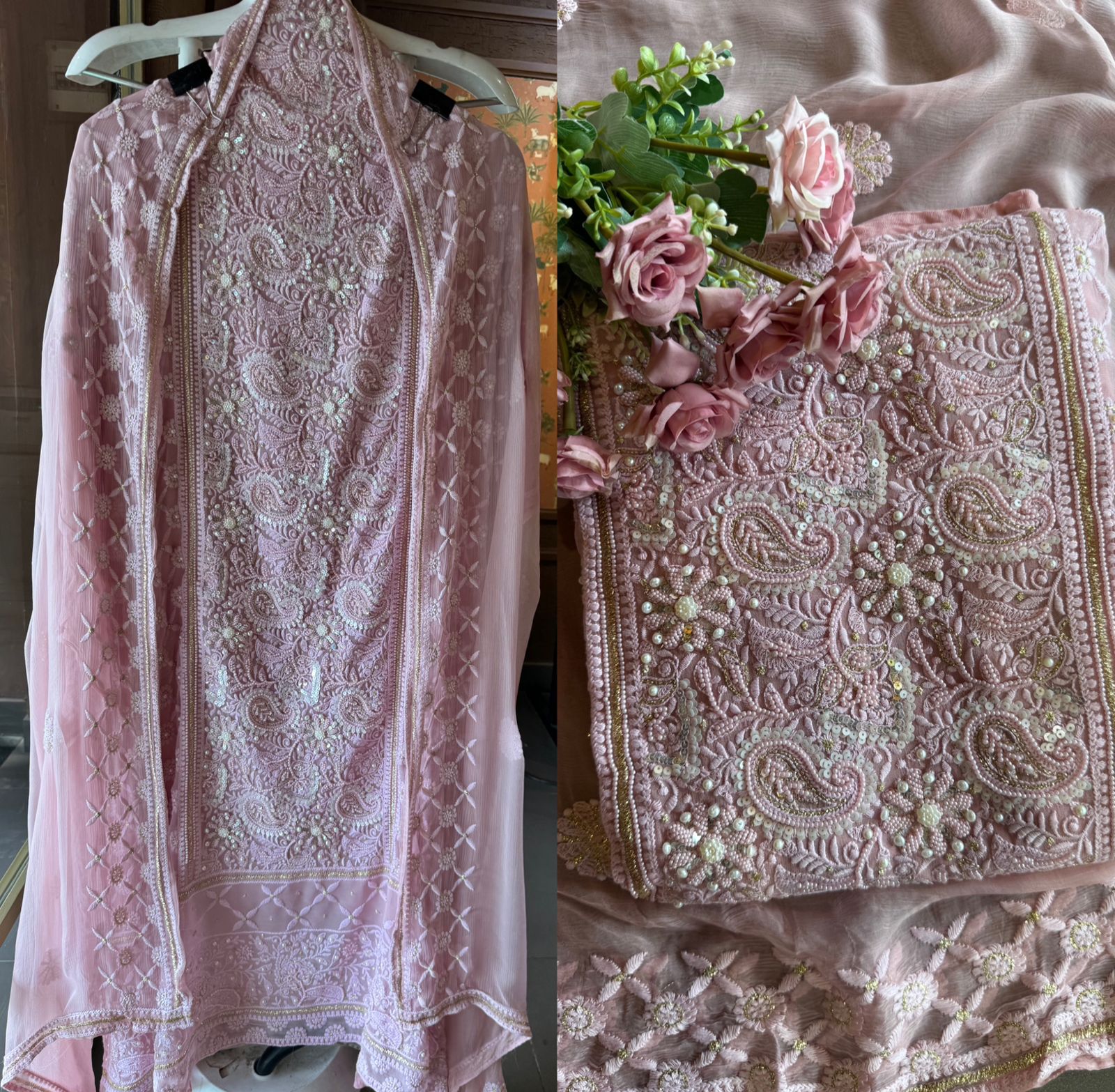 Pure Georgette Unstitched shirt