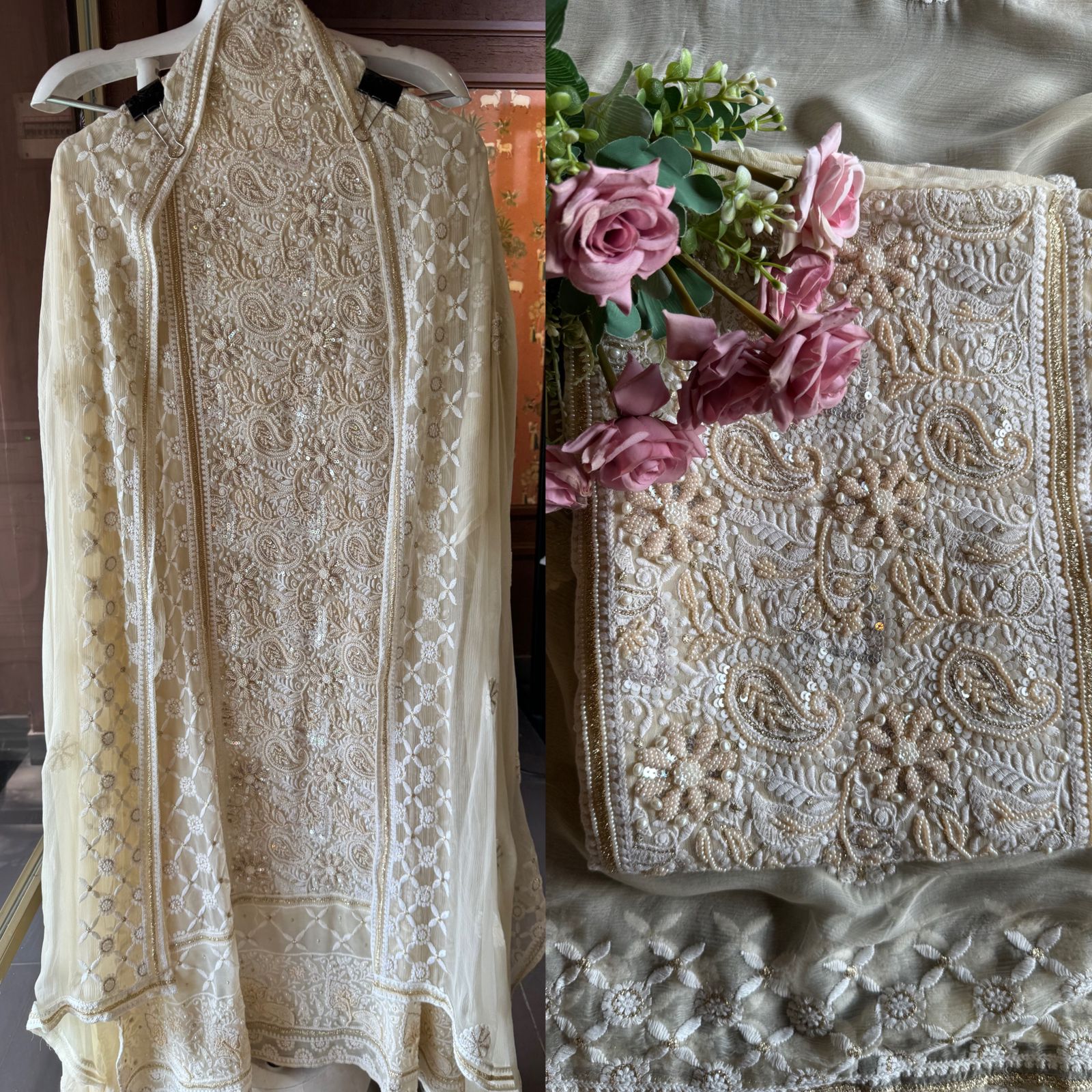 Pure Georgette Unstitched shirt