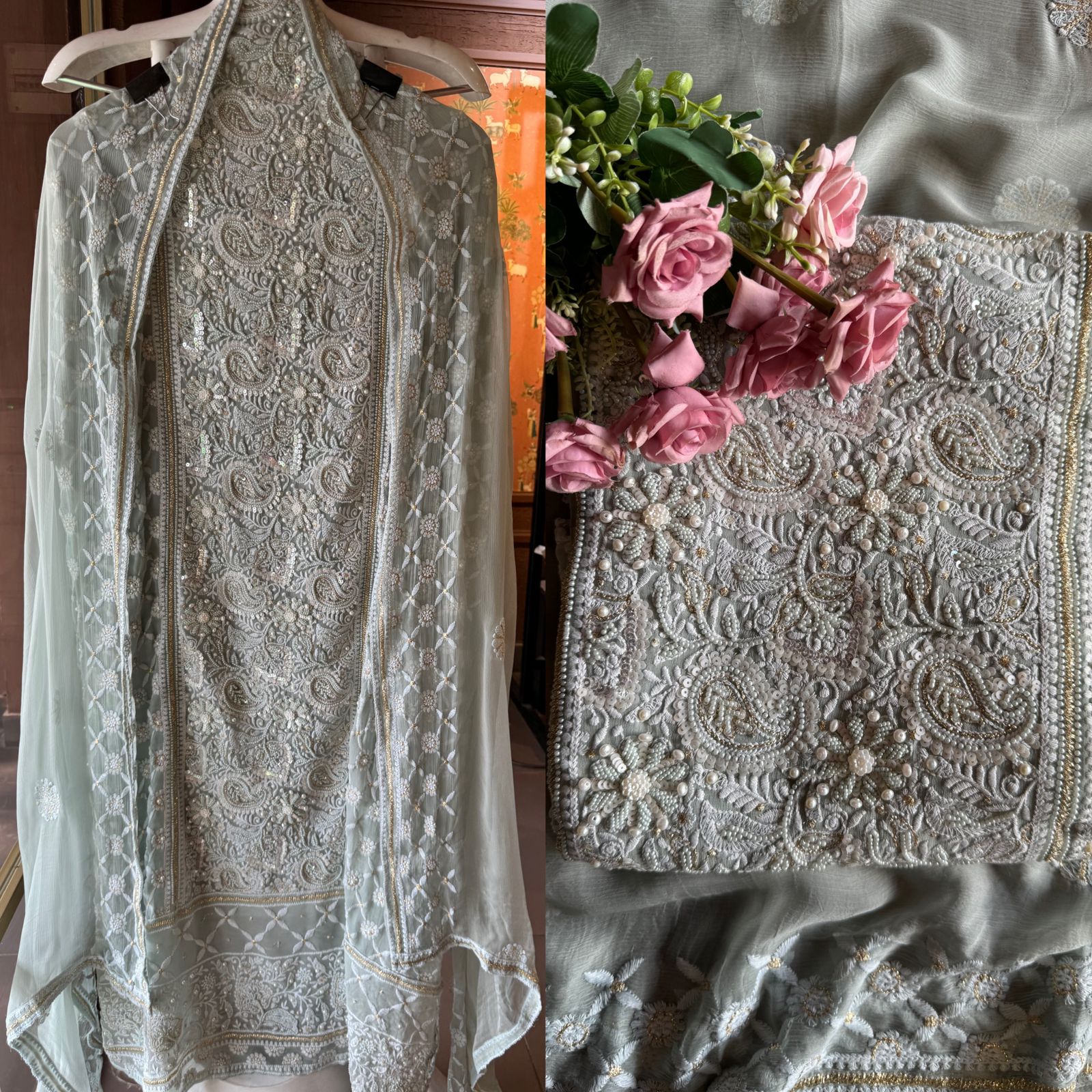 Pure Georgette Unstitched shirt