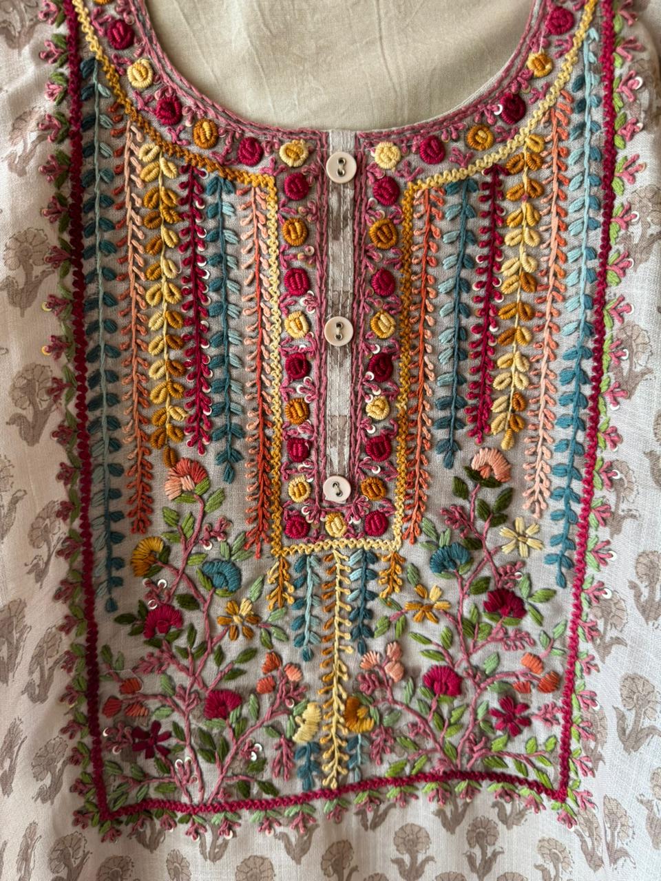 Cotton linen digital printed Unstitched shirt