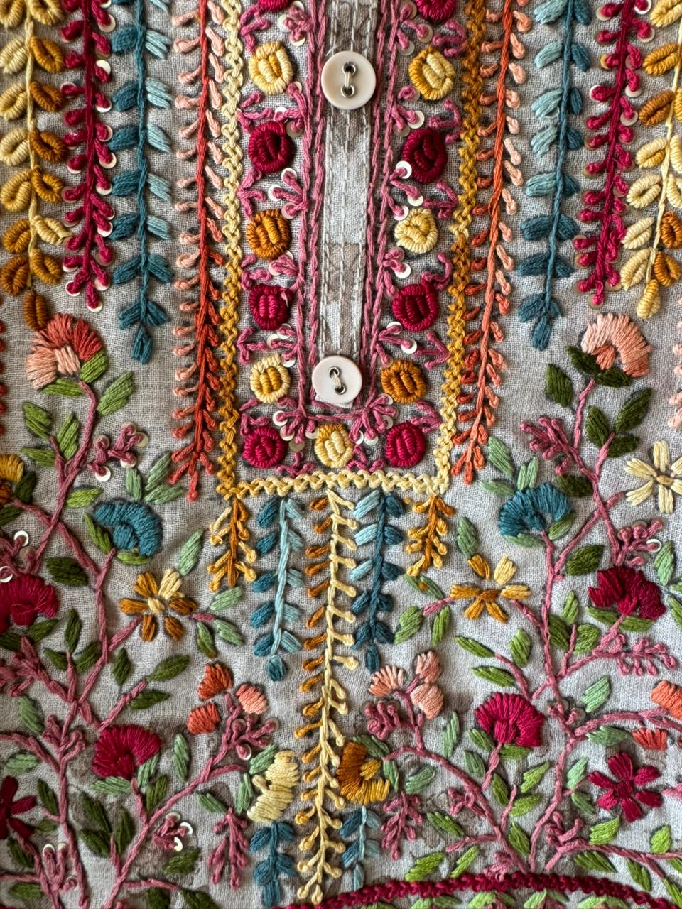 Cotton linen digital printed Unstitched shirt