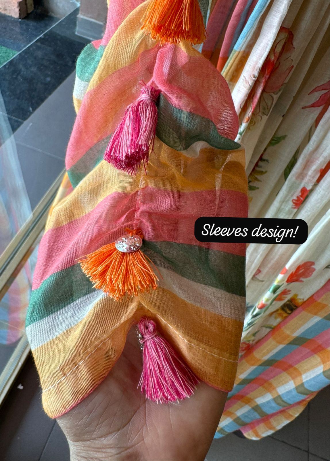 Pure Mul chanderi Pleated designer suit