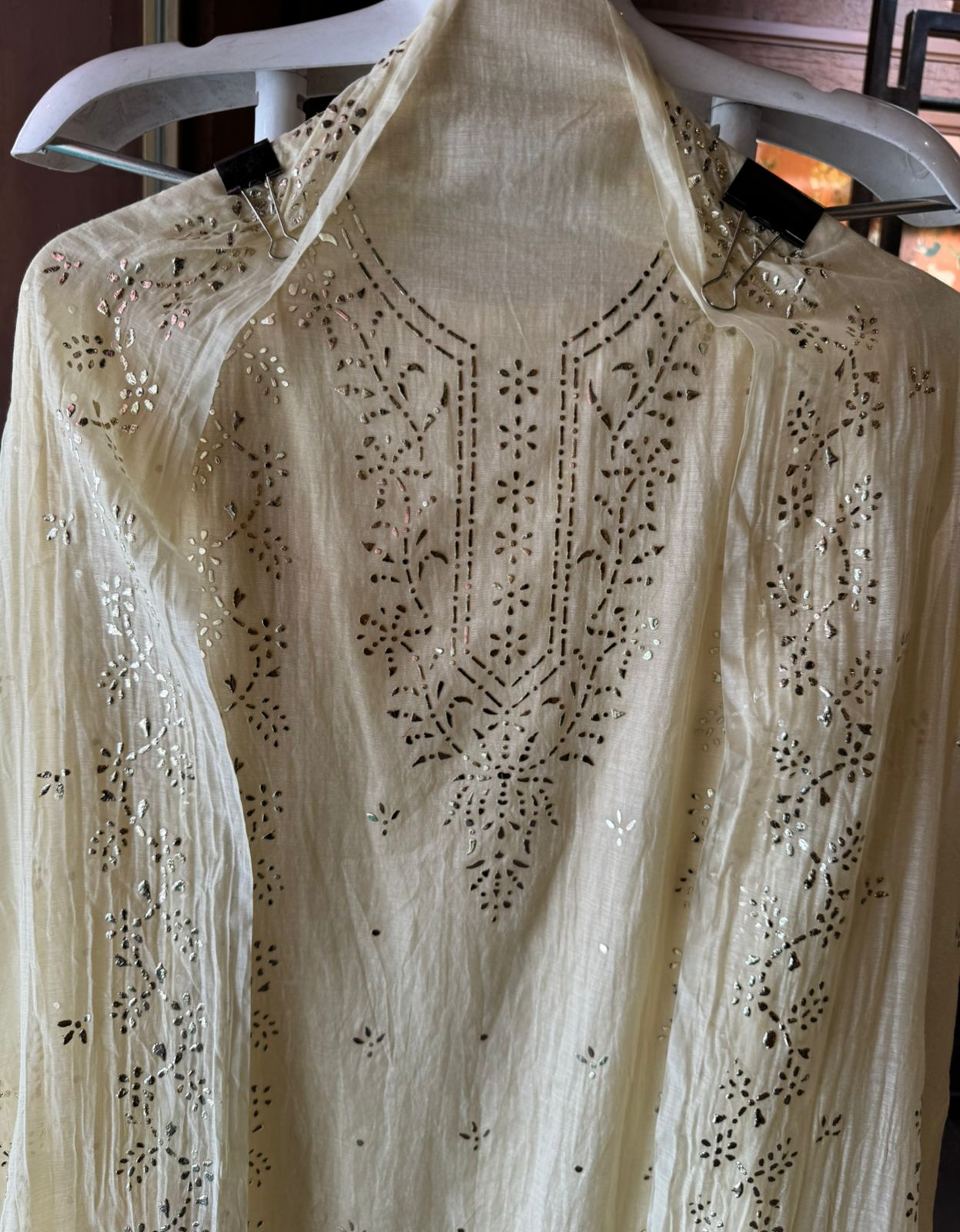 Mul Chanderi Articles with pitta work