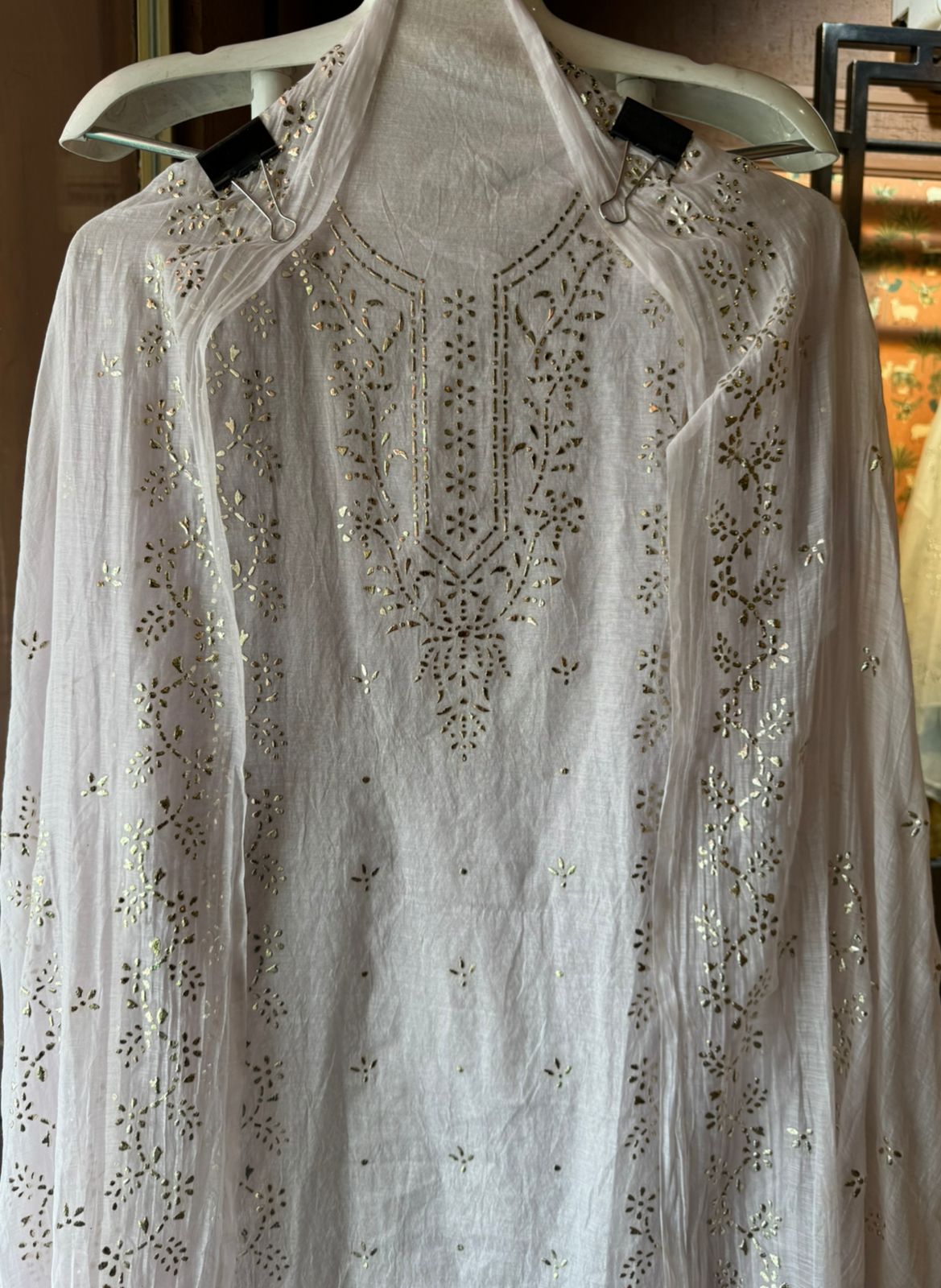 Mul Chanderi Articles with pitta work