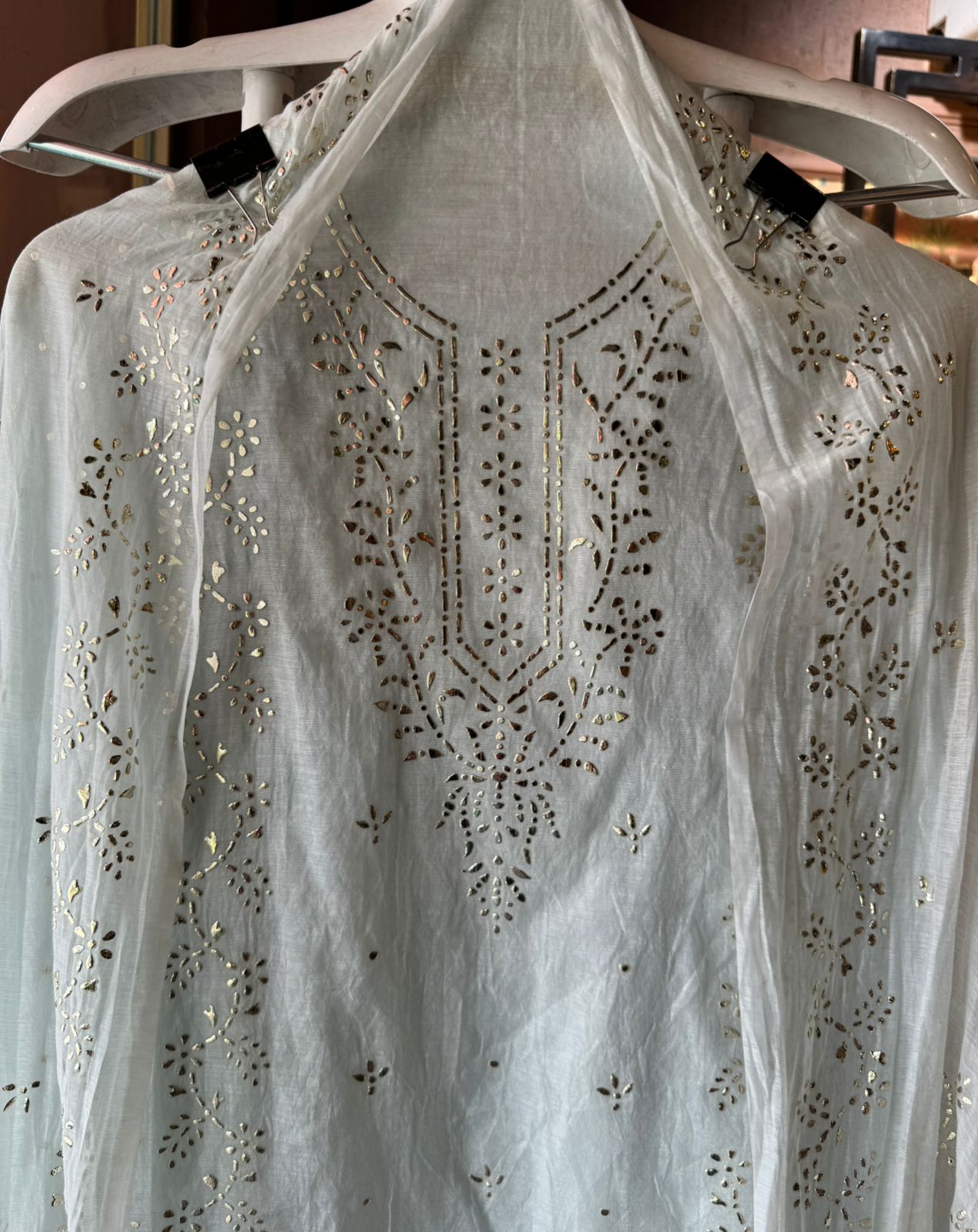 Mul Chanderi Articles with pitta work