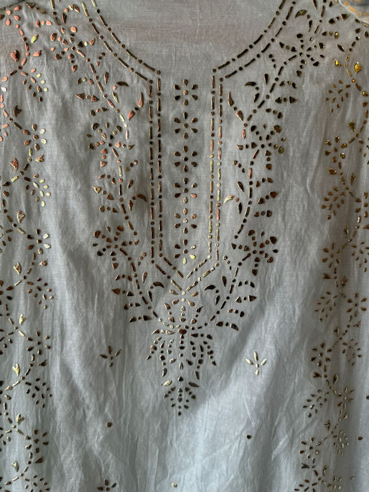 Mul Chanderi Articles with pitta work